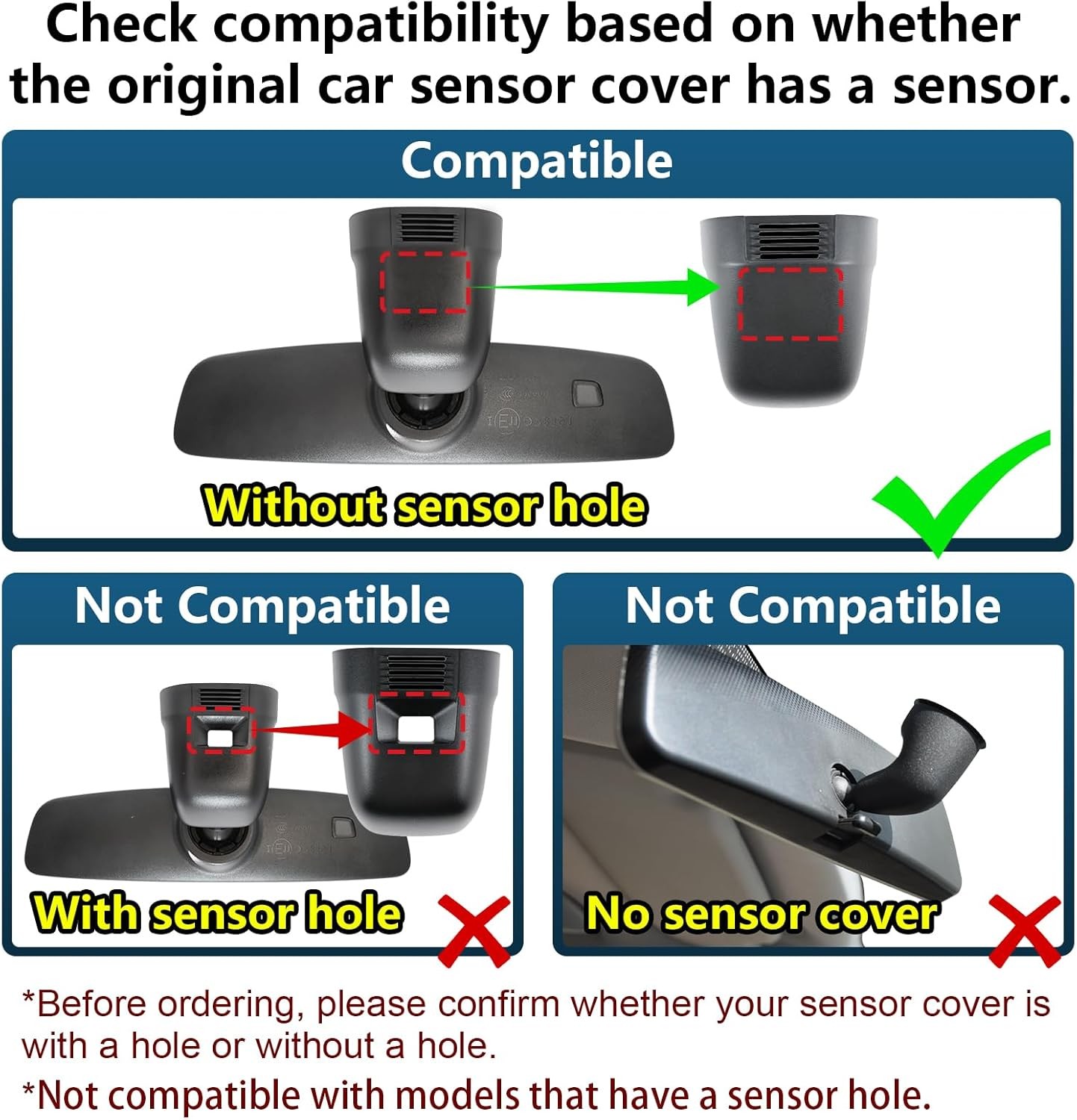 Front 4K/Rear 1080p Dash Cam for VW Passat B8 2015-2024 App WiFi Loop Recording