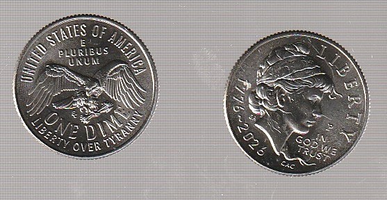America 250th Anniversary Dimes P&D Set of Two Uncirculated Coins
