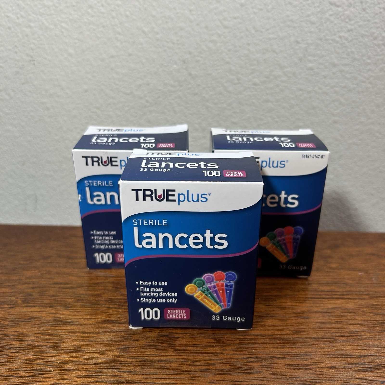 300 ct x TRUEplus LANCETS 33G TWIST TOP FITS MOST DIABETES LANCING DEVICES NEW