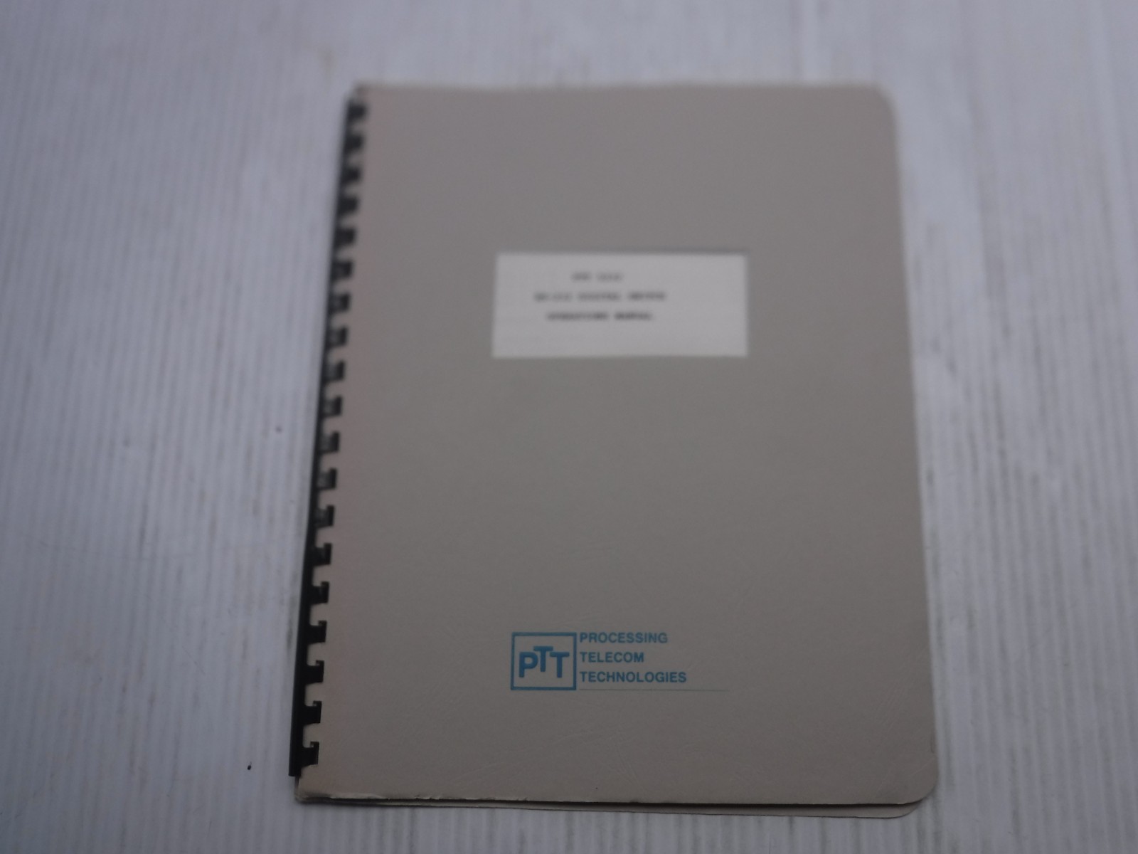 Processing Telecom Technologies PTT 5232 Digital Switch Operations Manual RS-232