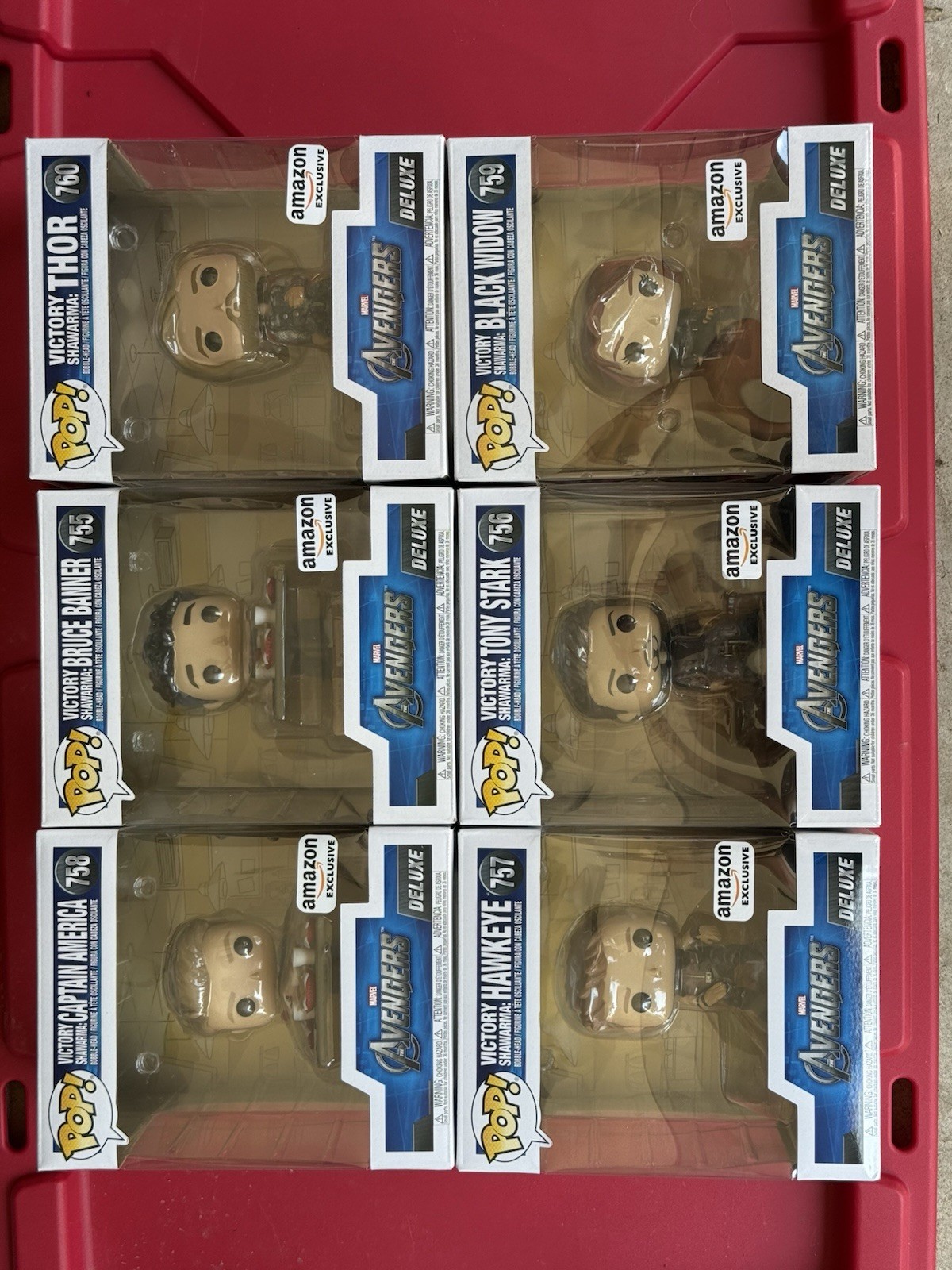 Funko Pop! Marvel Avengers Victory Shawarma, Amazon Exclusive, Full Set of 6