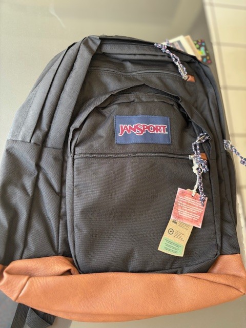 jansport cool student backpack black ,navy light blue color