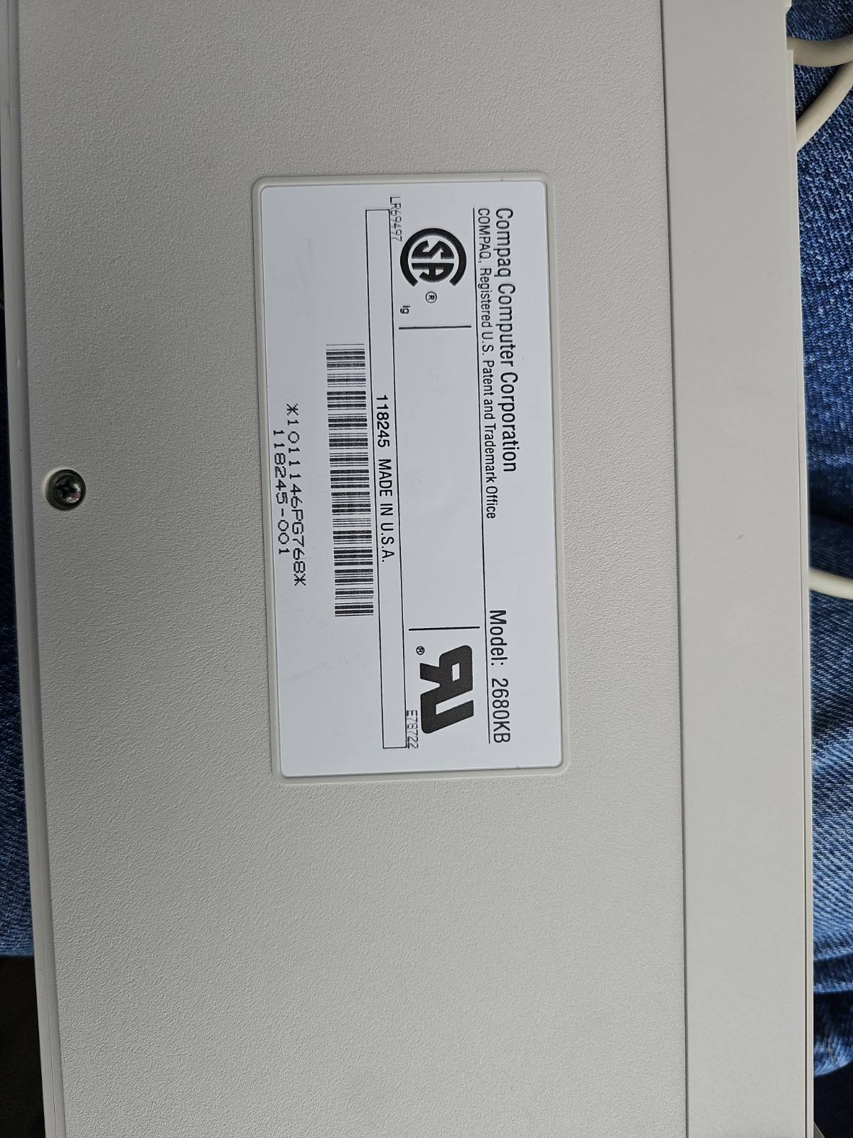 Compaq model 2680KB Keyboard Untested