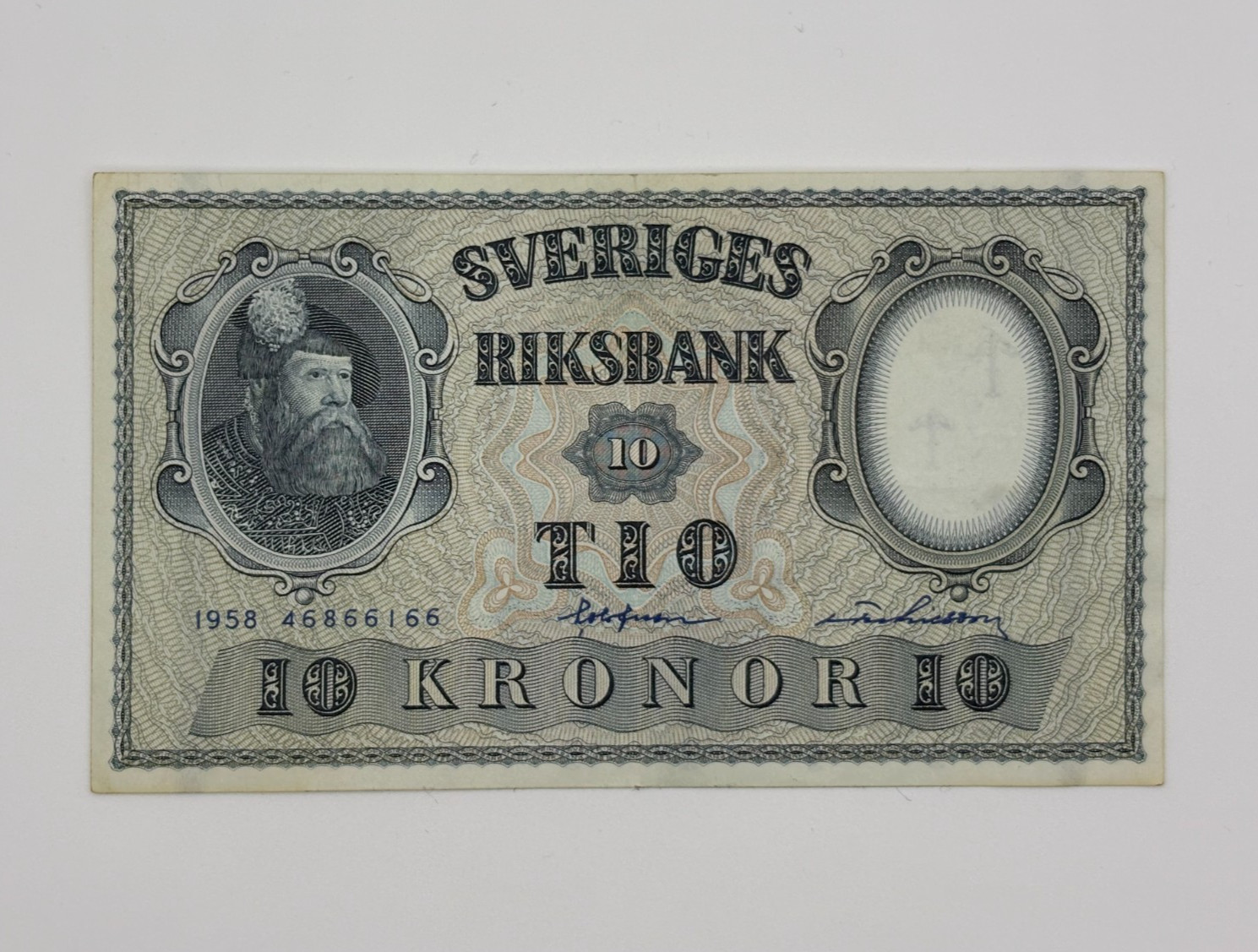 Sweden 10 Kronor 1958 Excellent Condition Circulated Banknote Foreign Currency