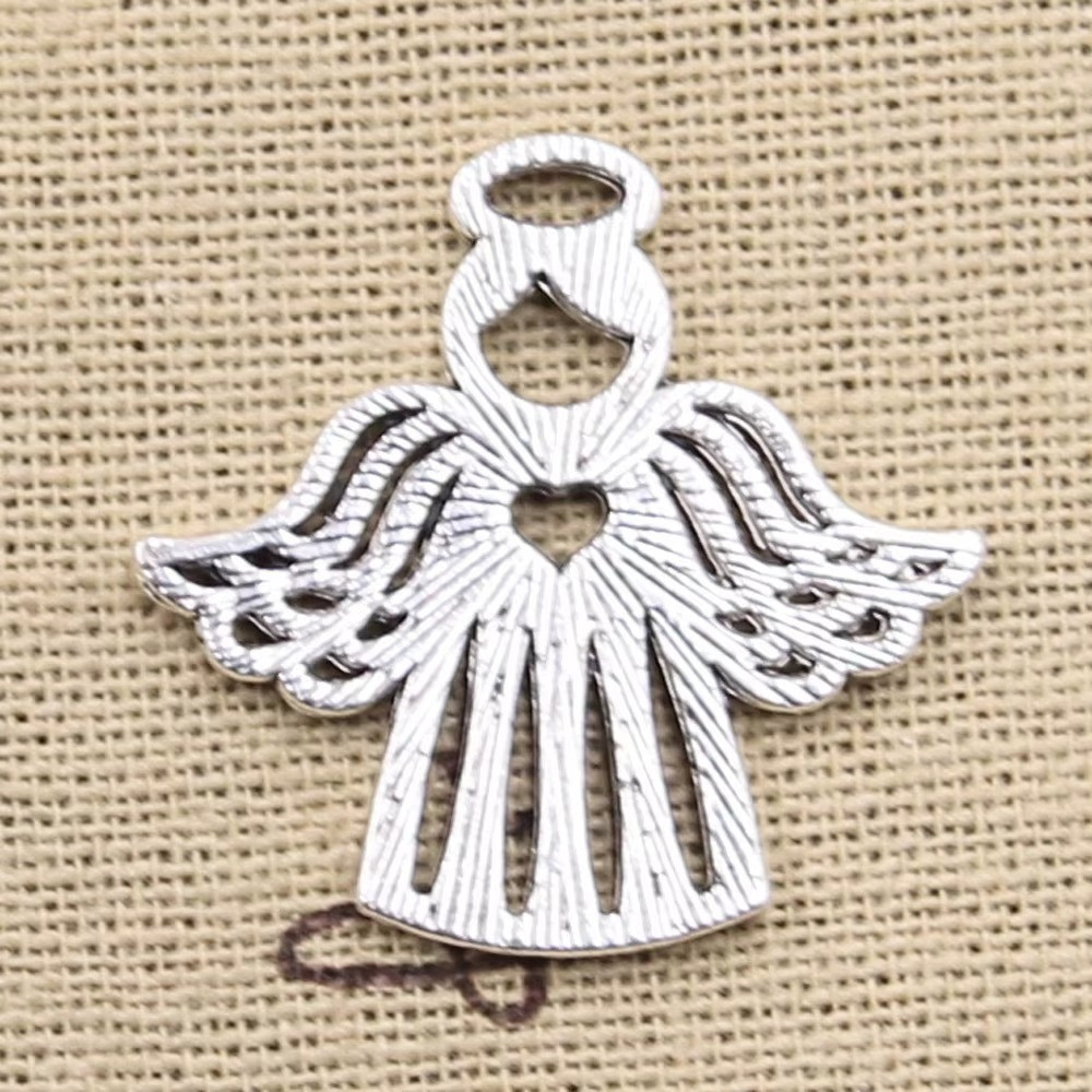 10pcs Angel 27x28mm Antique Color Pendants DIY Crafts Making Tibetan Jewelry