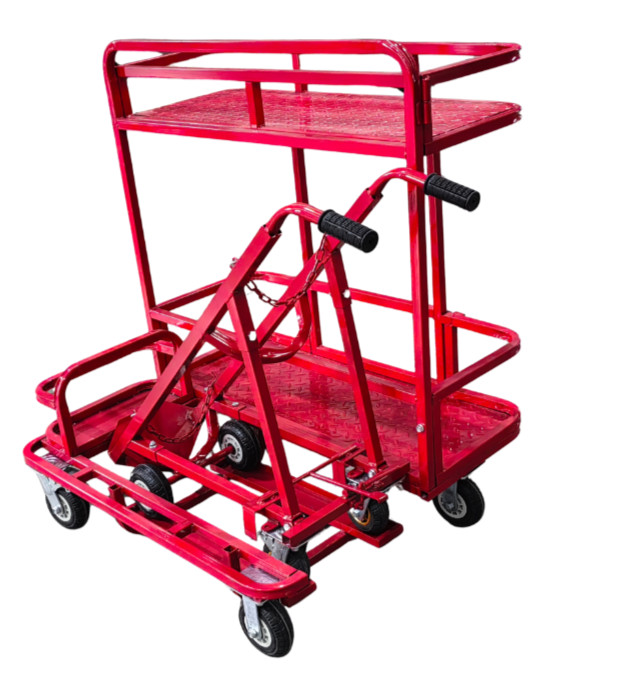 Mobile Welding Cart Heavy Duty Welding Machine Trolley w/ Wheels Steel Platform