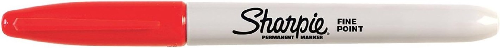 Permanent Markers, Fine Tip, Black & Red, 2 Pack