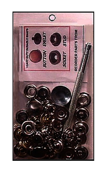 10 sets Nickel HEAVY DUTY for THICK materials LEATHER SNAPS FASTENERS W/TOOLS