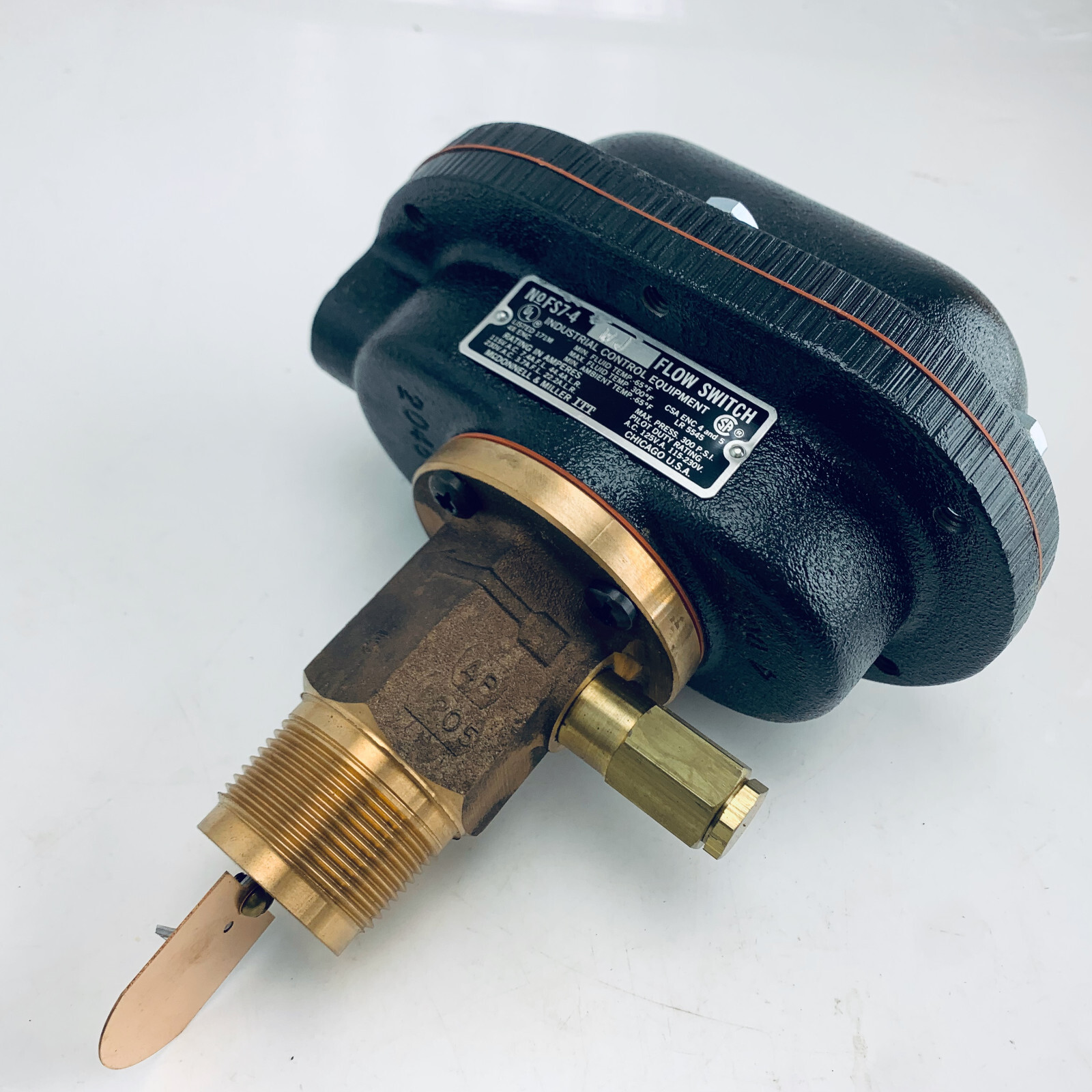 McDONNELL & MILLER FS7-4WJ General Purpose Liquid Flow Switch, Stainless Steel