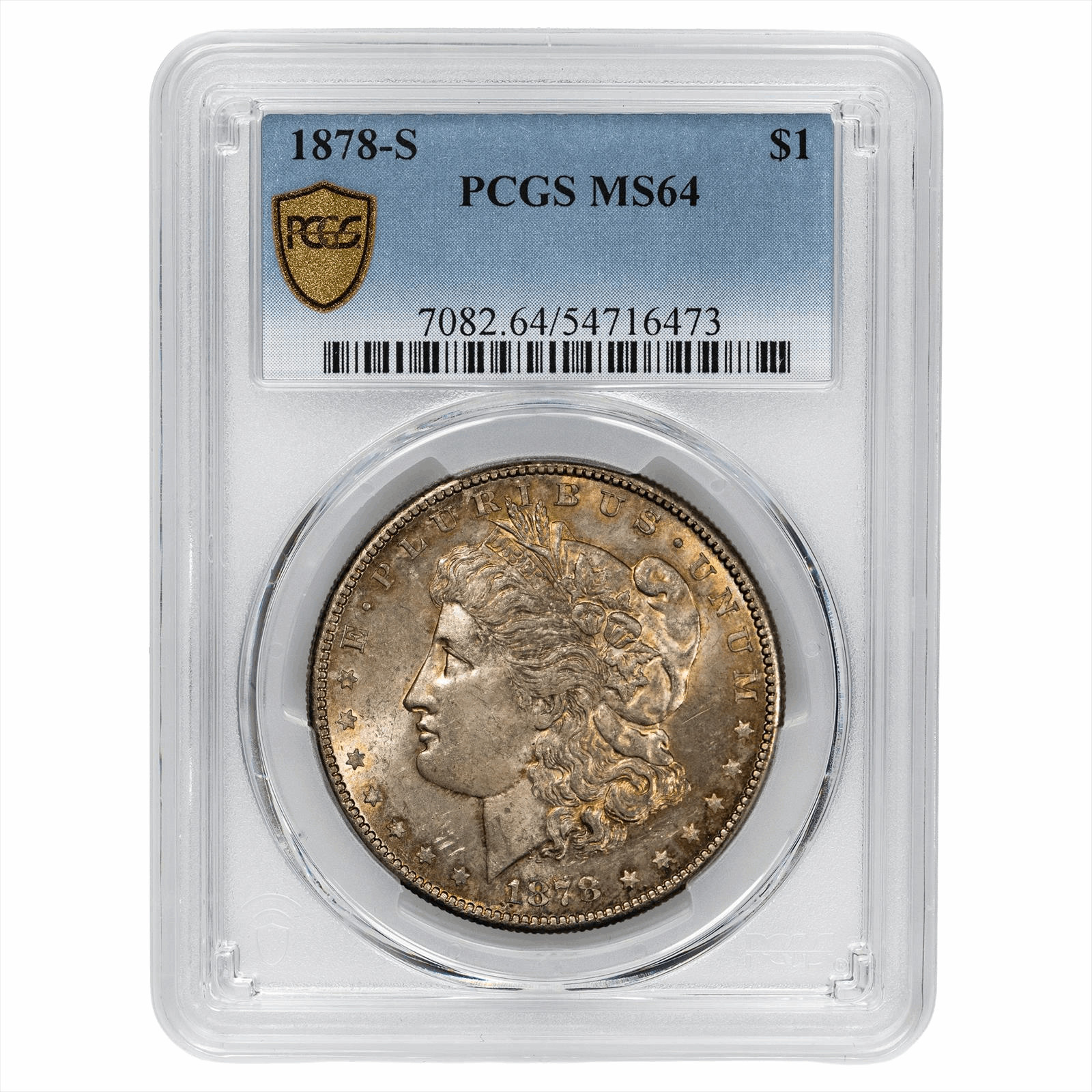 1878S Morgan Silver Dollar $1 PCGS MS 64