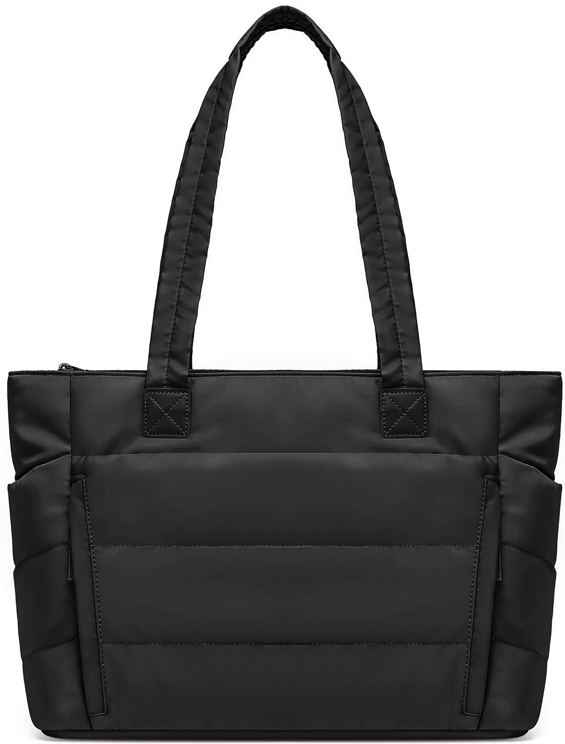 BISKLNDN Tote Bag for Women - Puffer Work Tote Handbag with Compartments, Car...