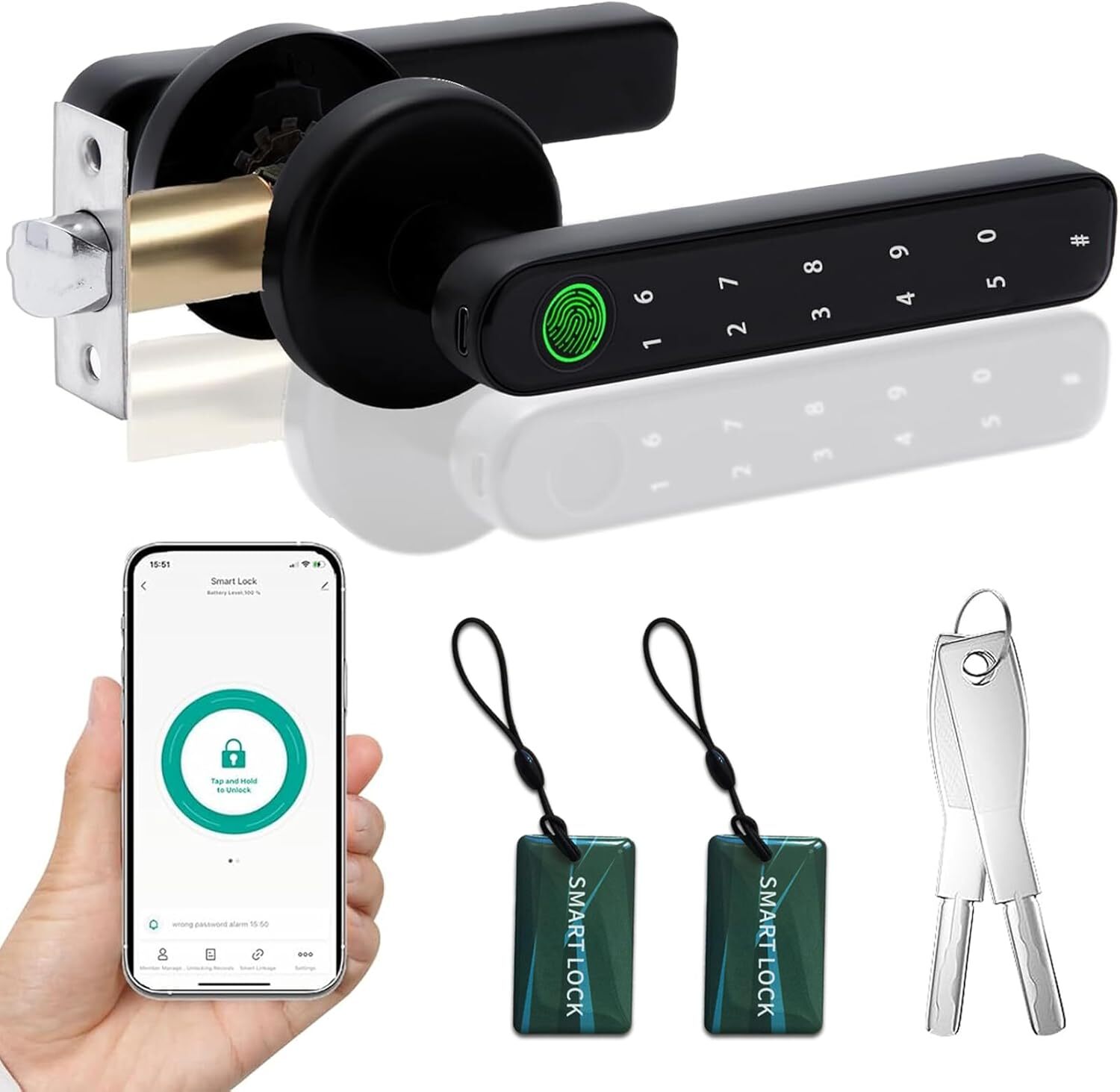 Smart Fingerprint Door Lock Keyless Entry Door Lock Biometric Door Lock