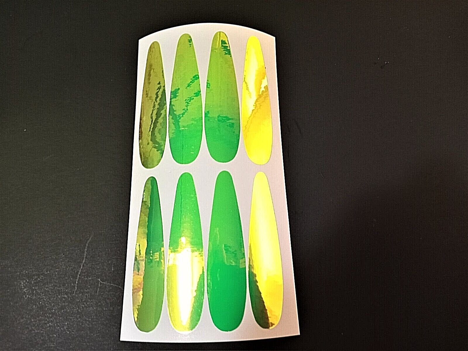 Trolling Spoon FL YELLOW PLASMA UV COLOR SHIFT Die Cut Fishing Lure Tape 4 Sizes