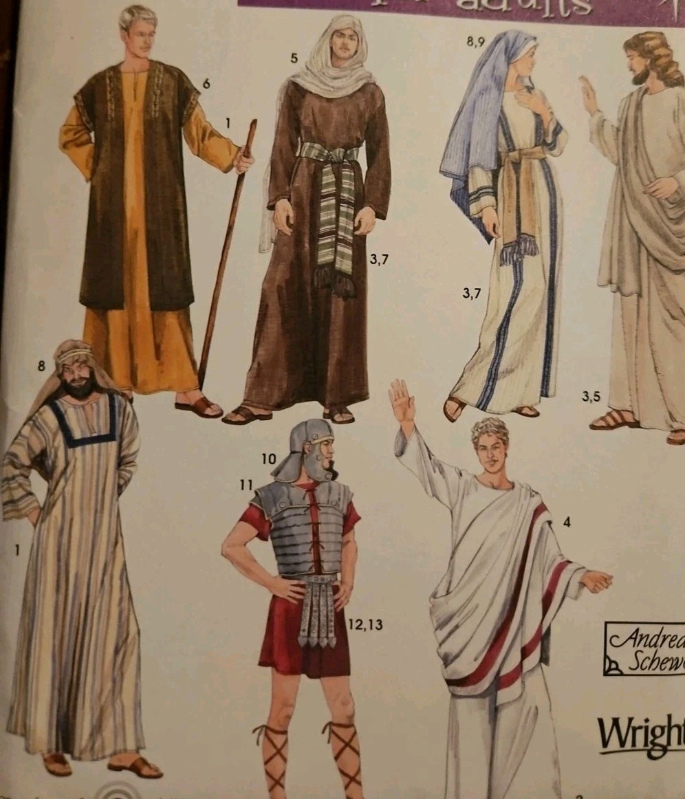 Simplicity 4213 Adult Costume Toga Roman Armor Helmet Tunic XS-XL Pattern UNCUT