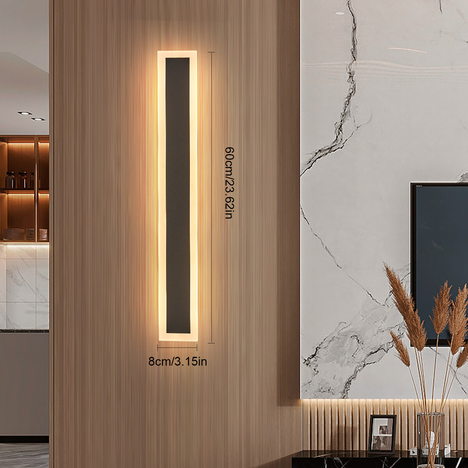 80cm LED Wall Light Sconce Waterproof Outdoor Modern Exterior Lights Long Strip
