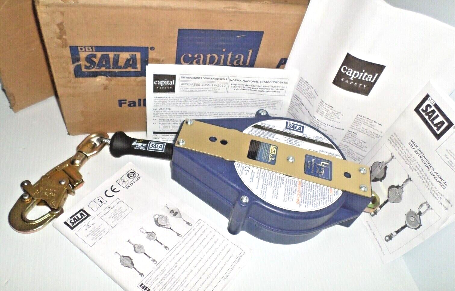 ⭐NEW IN BOX⭐ 3M DBI SALA 3504433 20' Galvanized Self-Retracting Lifeline 🔴USA🔵