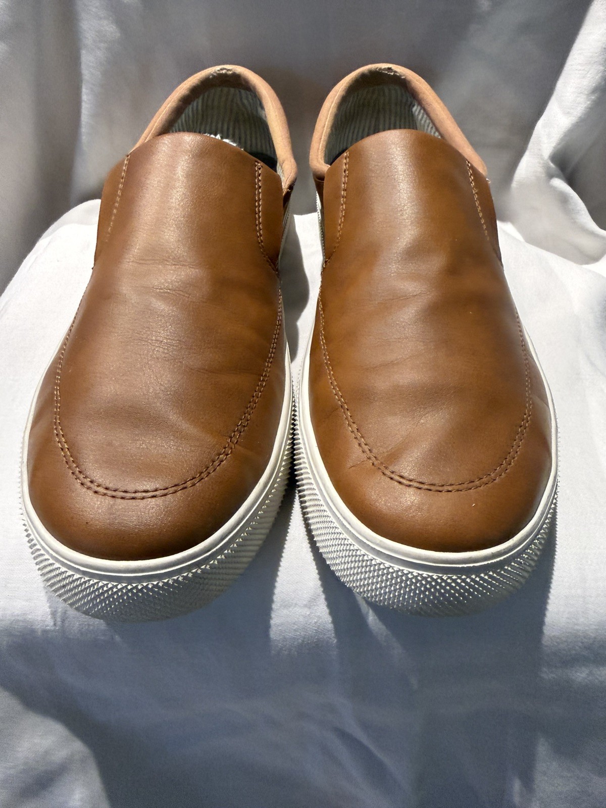 Sperry Plush Step Brown Leather  Men's Casual Shoes Slip On Sz. 12