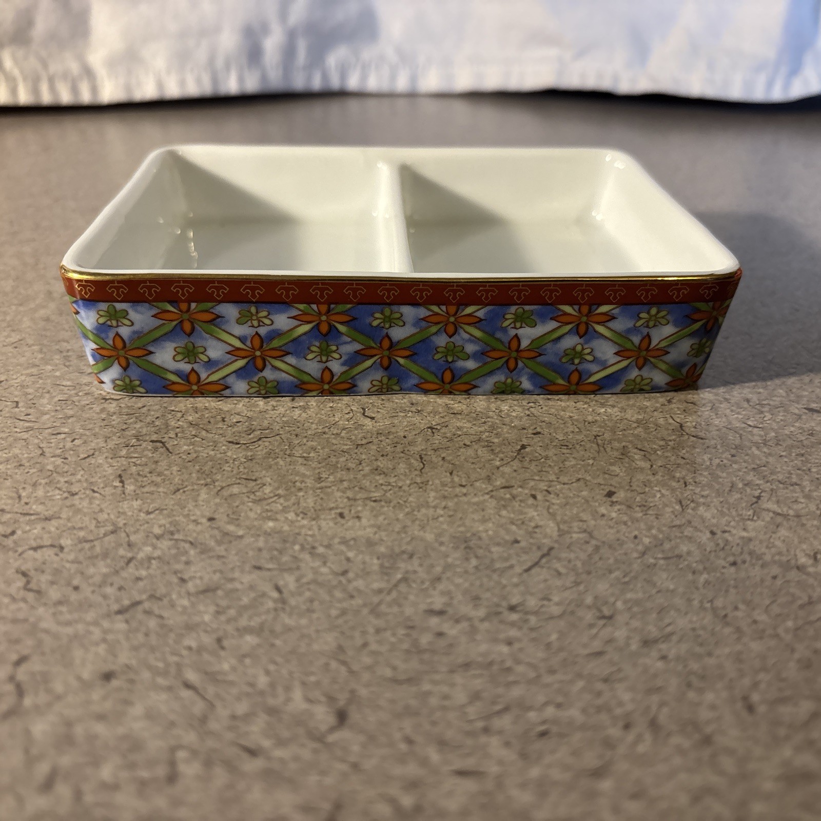 Vintage Nieman Marcus Porcelain Card Holder No Lid.