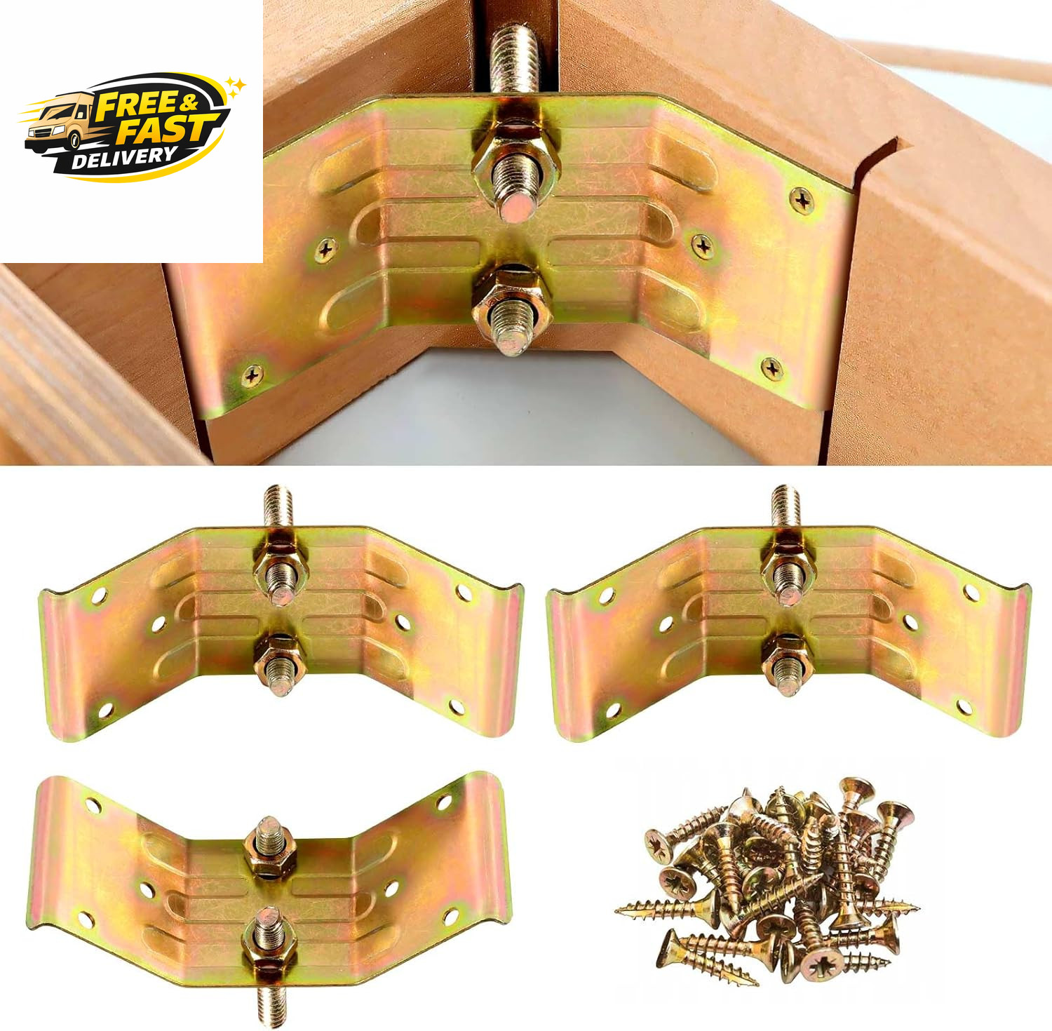 Table Leg Brackets Set of 4 Includes Screws,Table Leg Corner for Wood/Dining