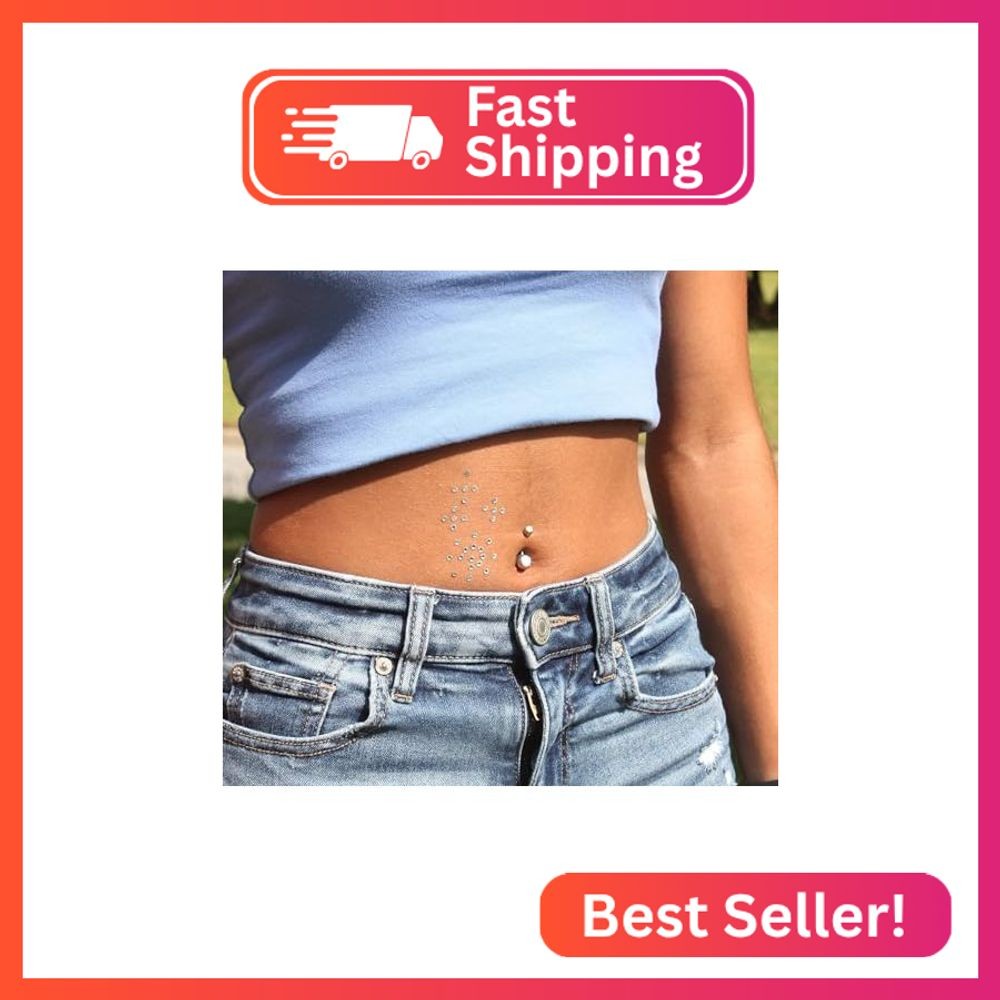 Vintage Temporary Tattoo Made with Genuine Swarovski Crystals | Crystal Stickers