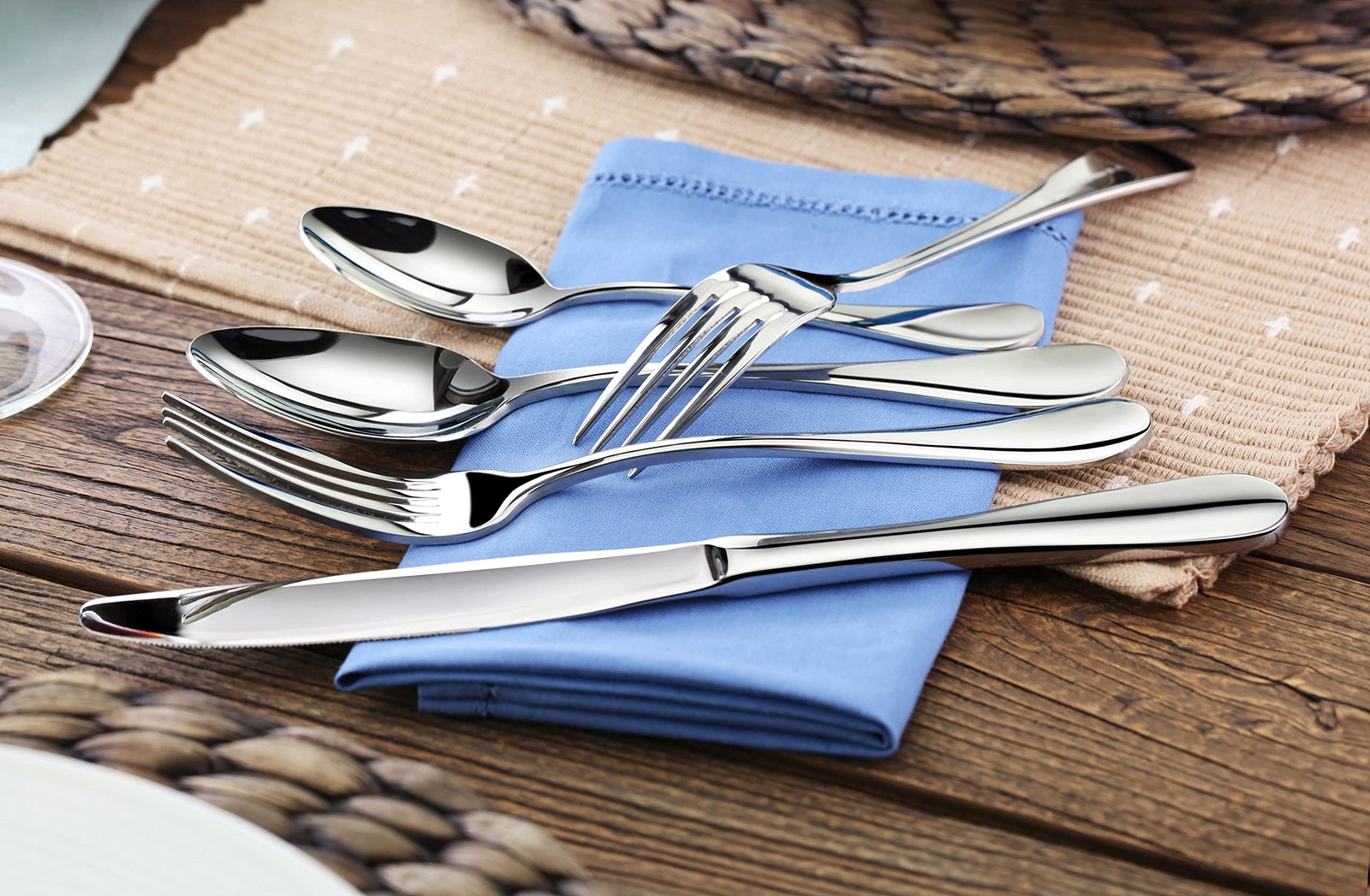 STAINLESS STEEL FLATWARE Flatware Spoon Fork 20-Piece SetService for 4 ARTASTE