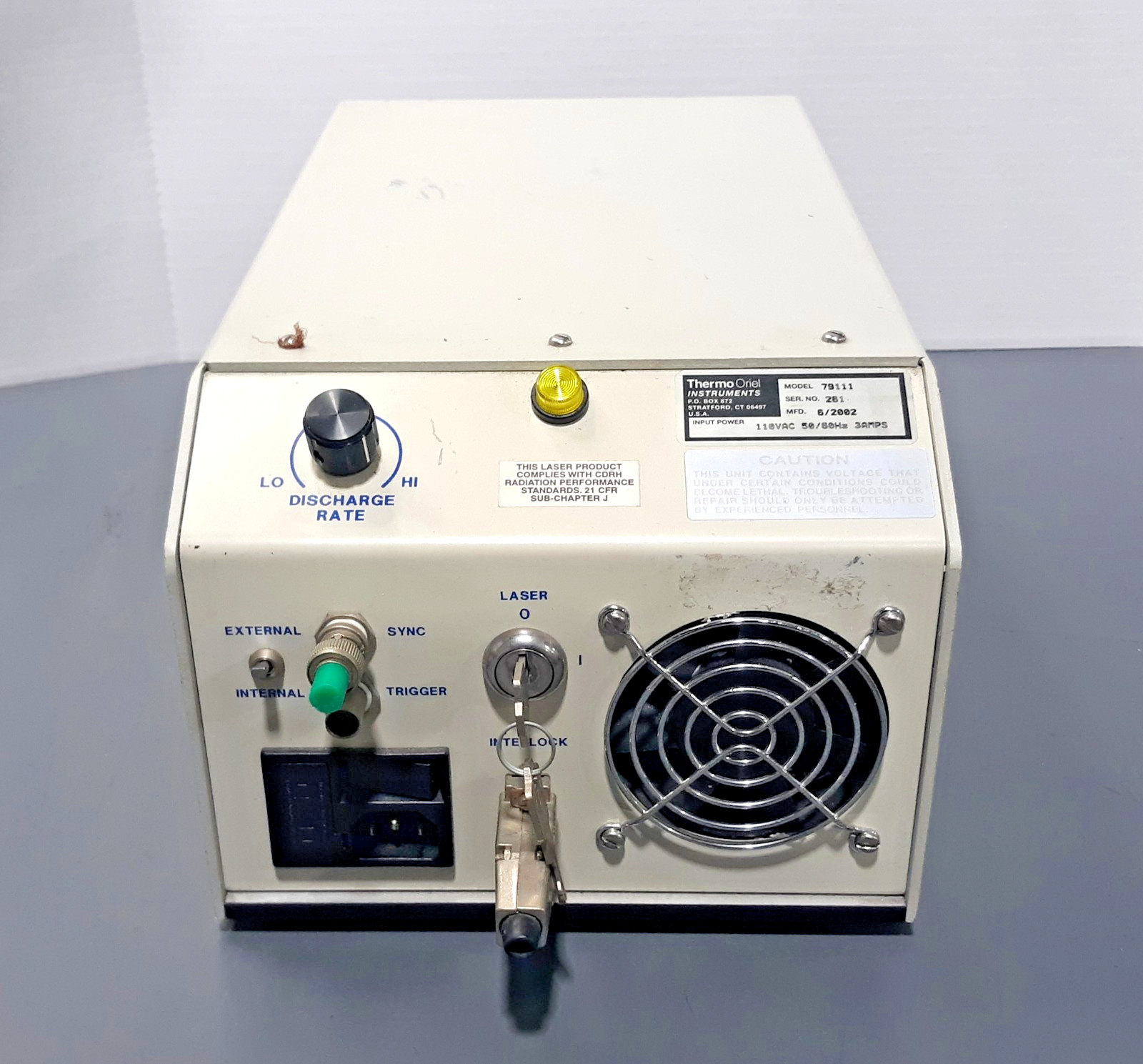 Thermo Oriel Instruments 79111 N2 Laser 110VAC 50/60Hz Power Tested