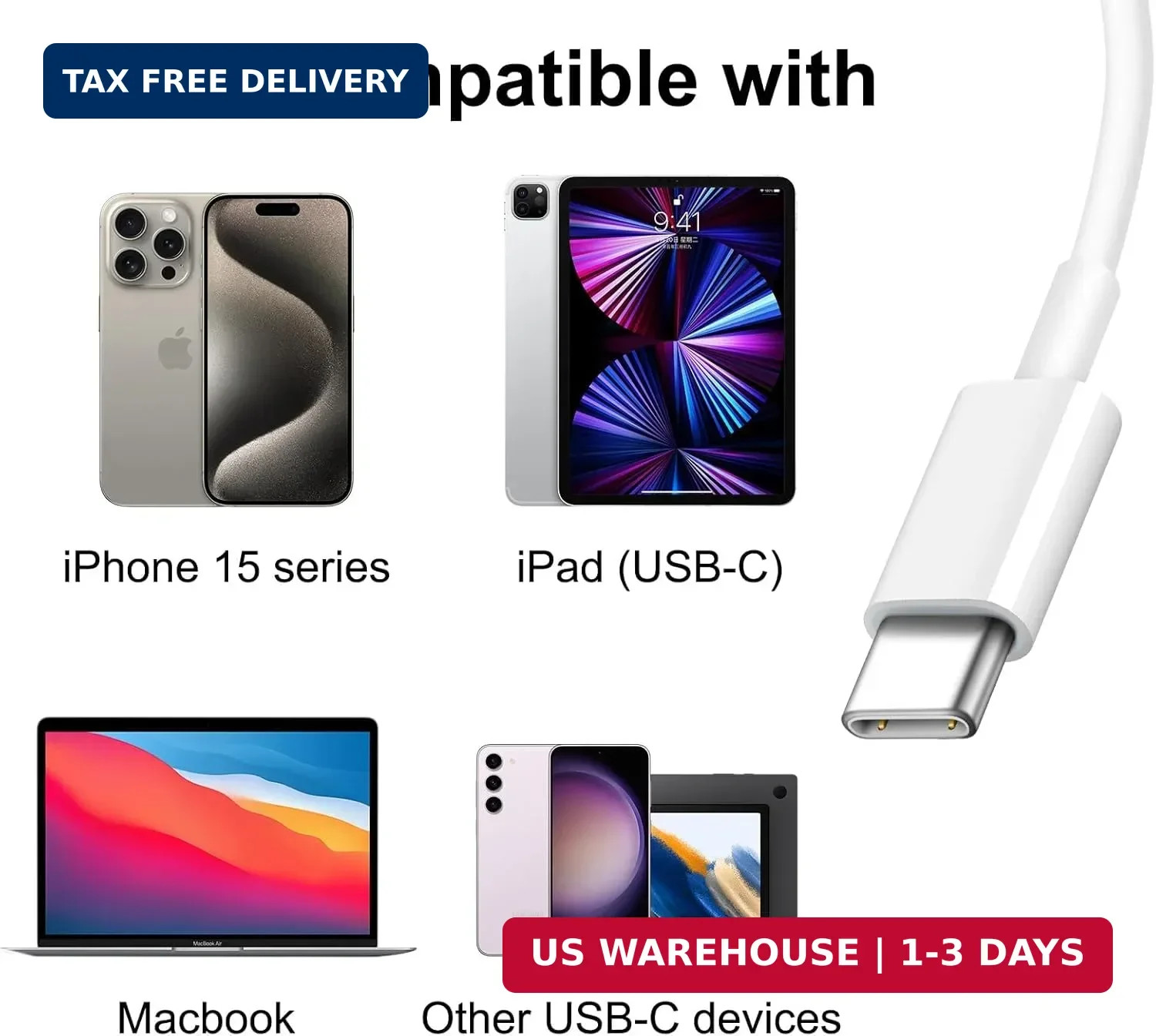 SD Card Reader USB C for iPhone 17 16 15, 3-in-1 Memory Card Reader Type C High