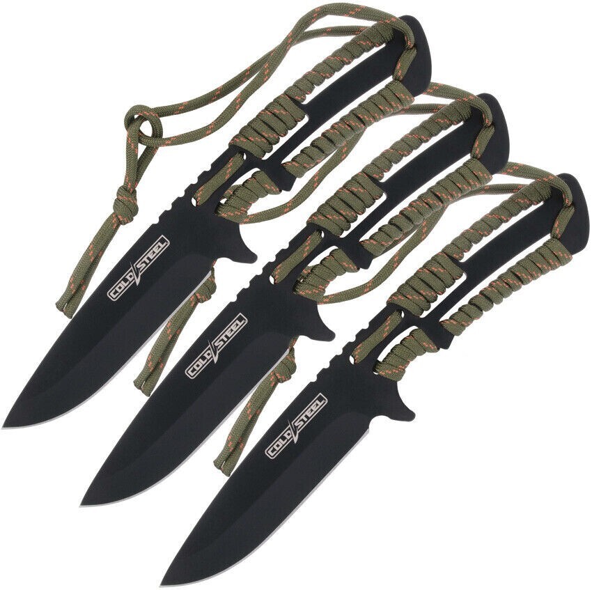 Cold Steel CS-TH-44KVD3PK 3-Piece Black Stainless Steel Throwing Knife Set