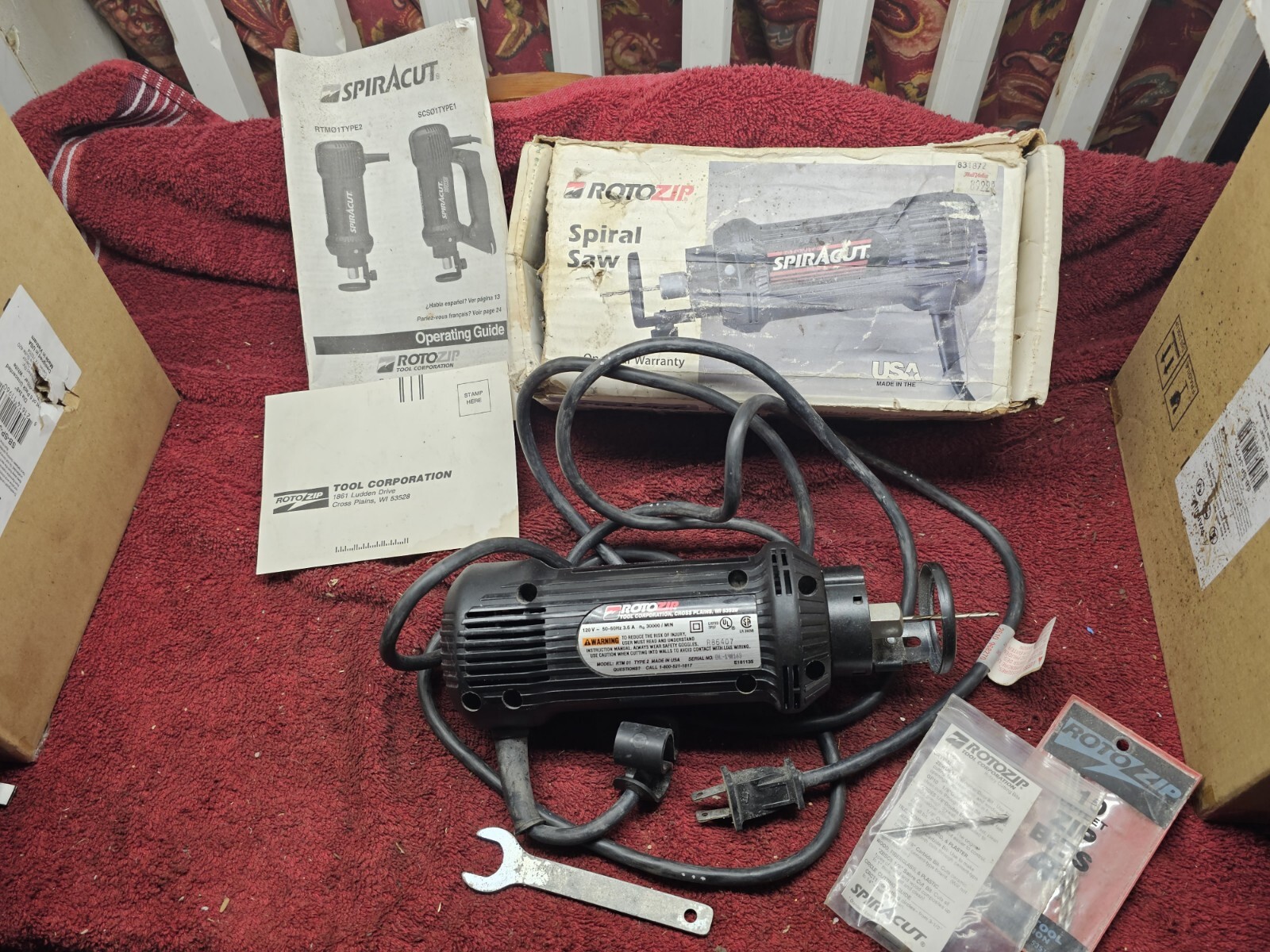 Spiracut Roto Zip  RTM01 Rotomite Original Drywall Cutter 3.6 amp Motor USA