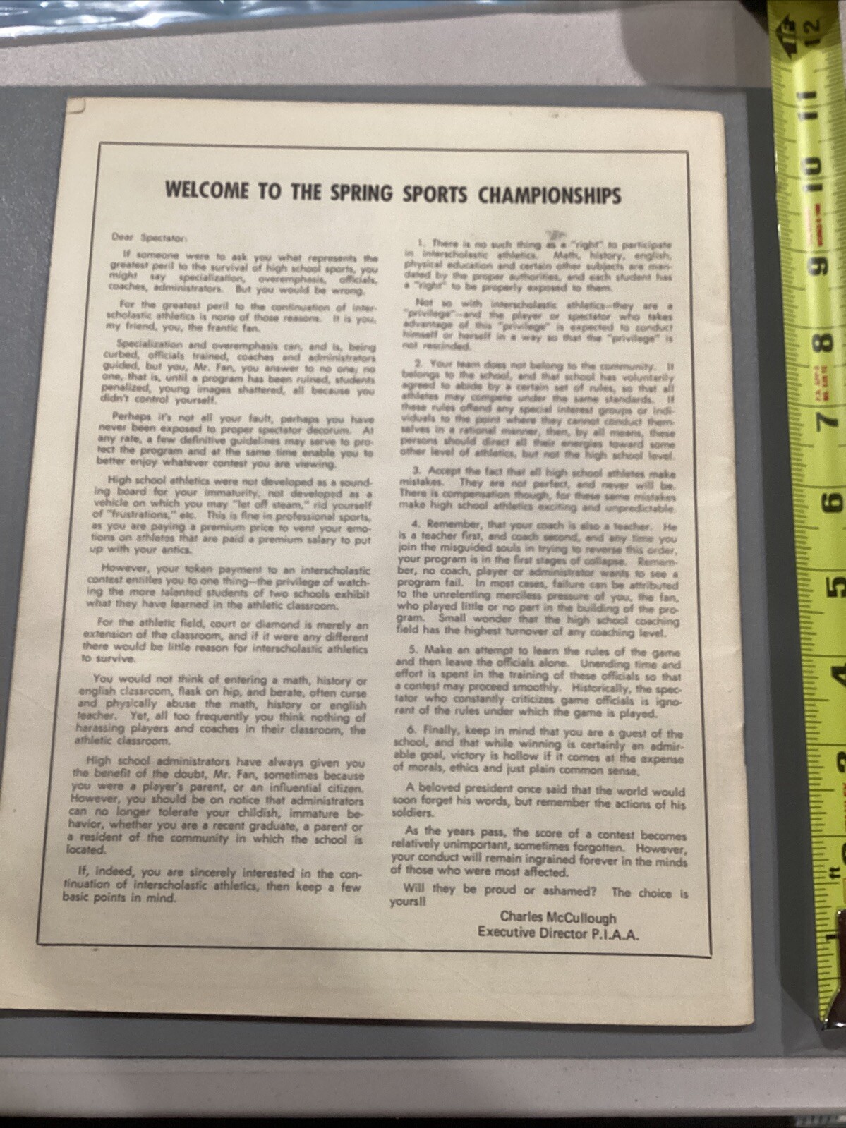1976 Pennsylvania High School Championship Basketball Program