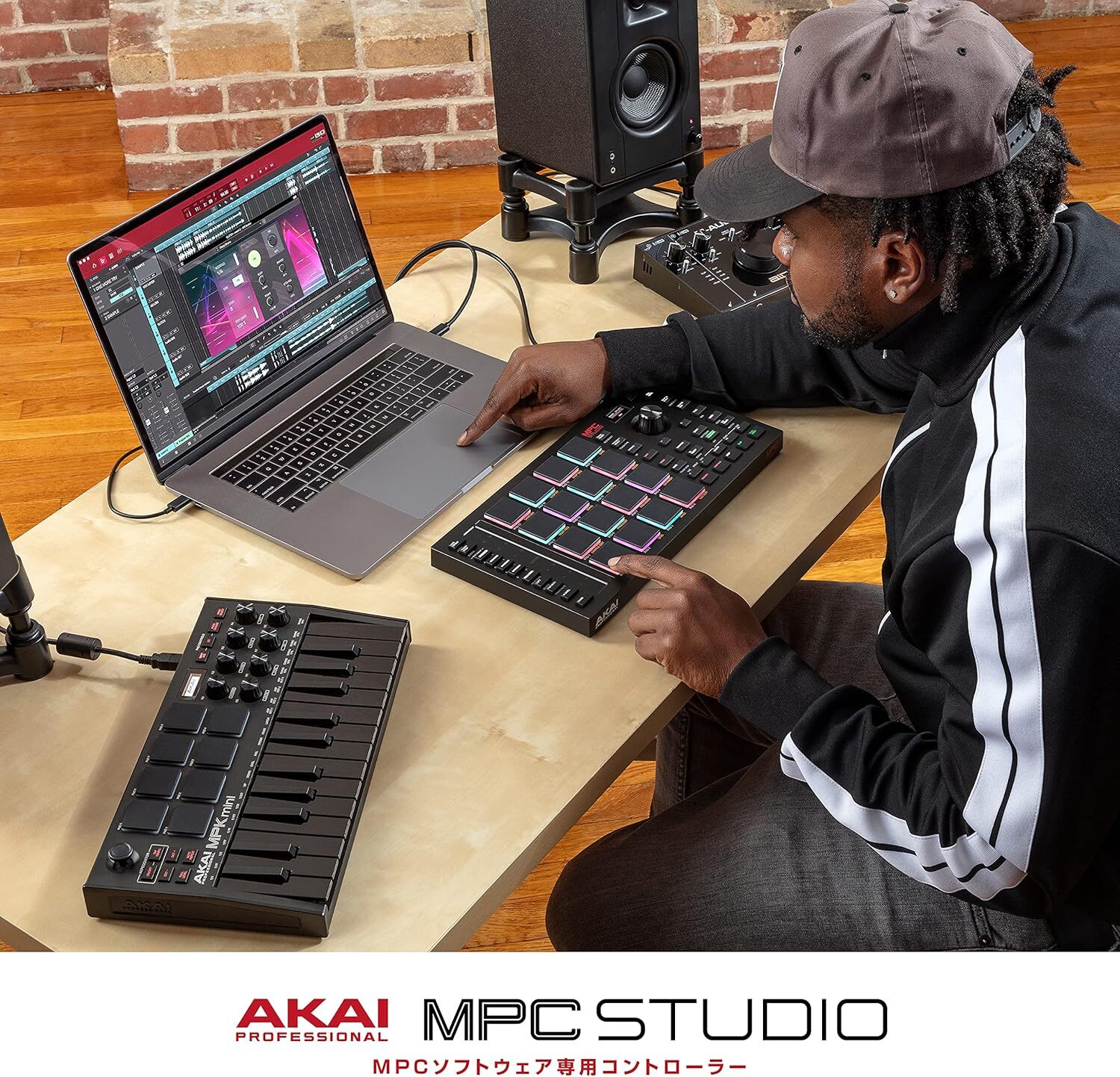Akai Professional MIDI Controller with RGB backlight, full size, velocity c