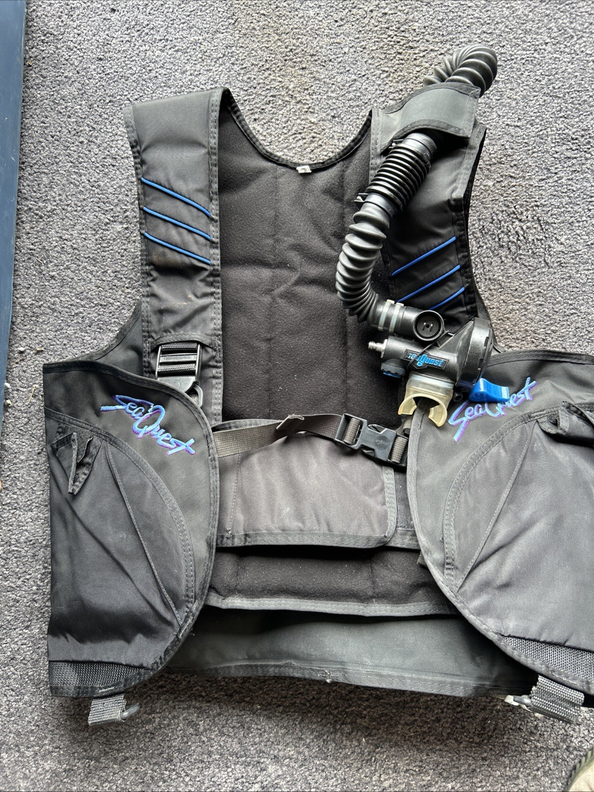 Preowned SEAQUEST  Bouyancy Compensator Device BCD SUCBA Medium Black