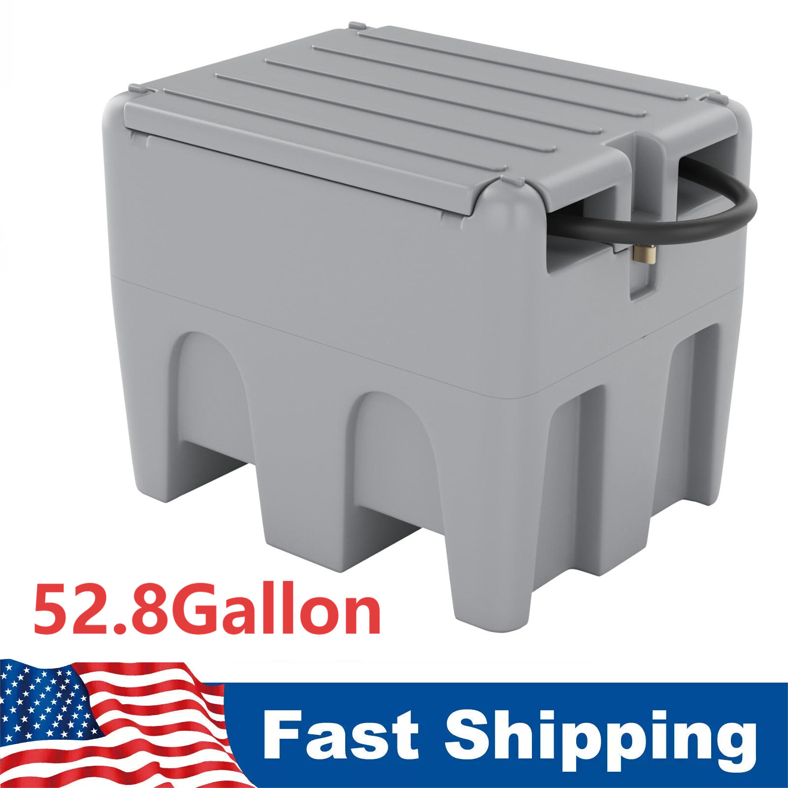 🔝Portable Diesel Tank 52.8 Gal Diesel Fuel Tank with 12V Transfer Pump 10 GPM