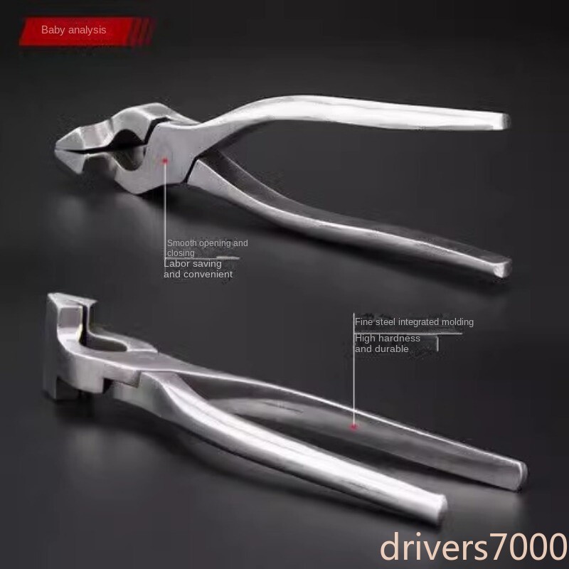 Handmade DIY Tools Flat Nose Pliers Leather Edge Pliers Folding Crimping Pliers