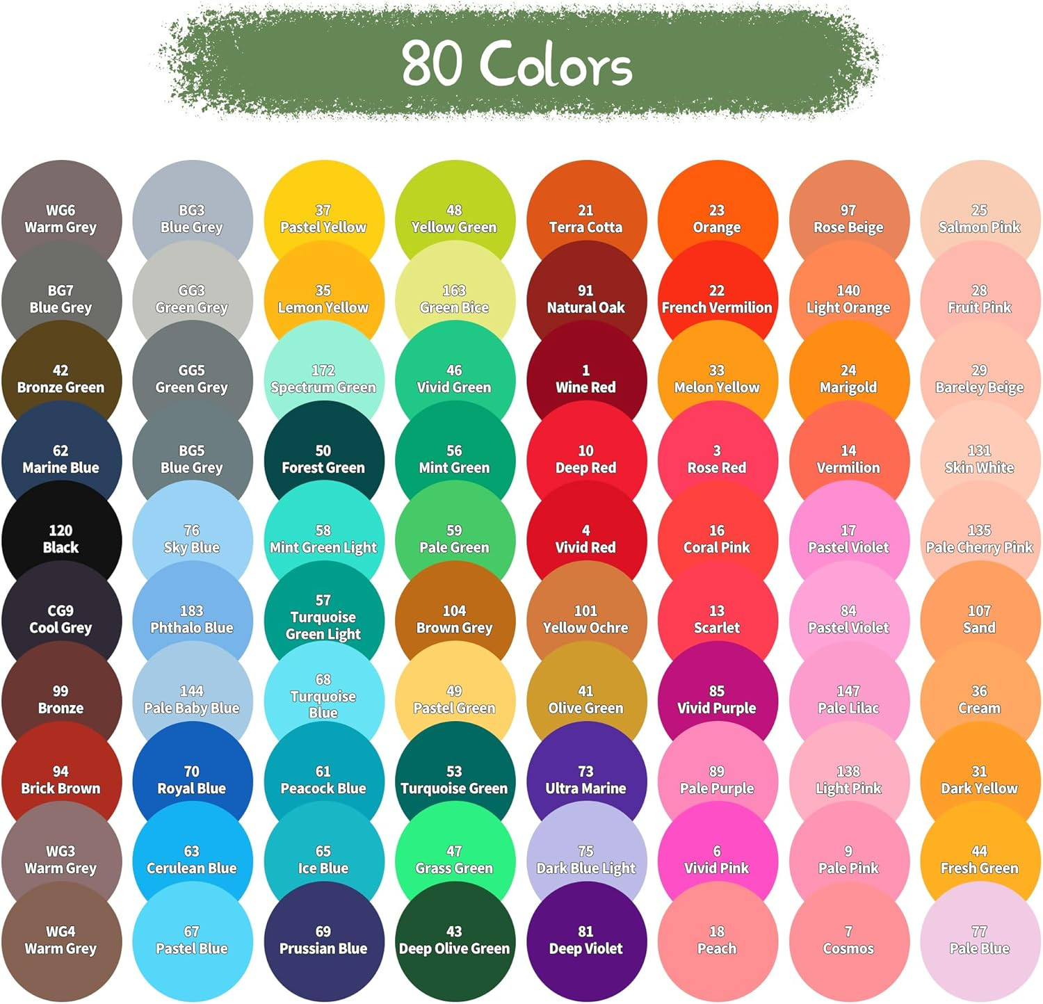 Alcohol Markers, 80 Colors Dual Tip Art Marker, Drawing Markers, Coloring Mar...