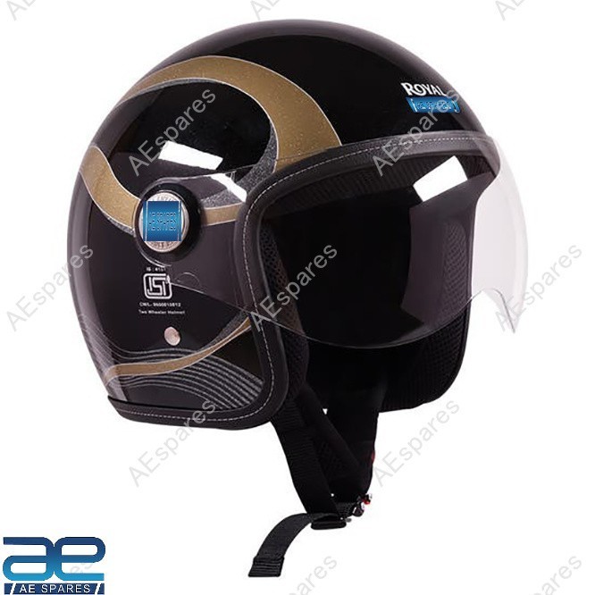 Chopper Astral Open Face Helmet Gold Suitable For Royal Enfield Rider @VI