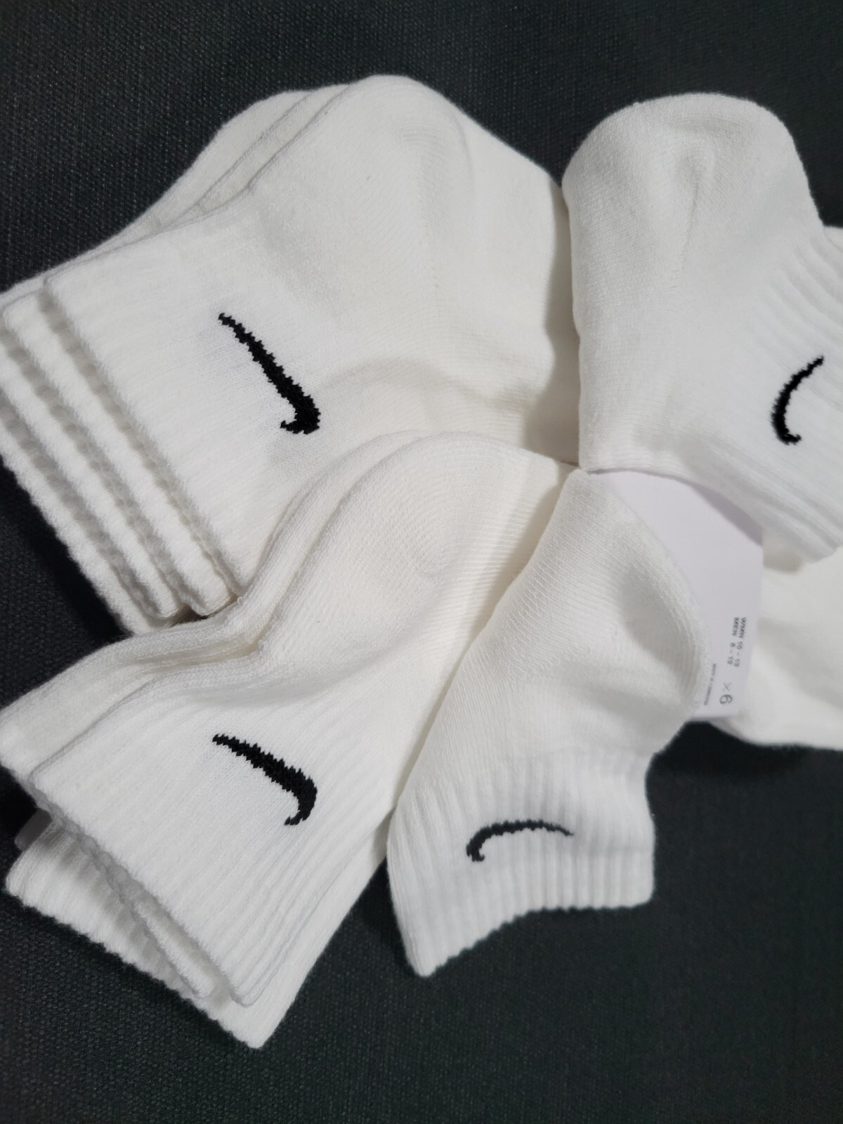 Nike Mens Everyday Ankle Cut -Cotton White Socks Pairs 6 Prs DRI-FIT SZ 8-12