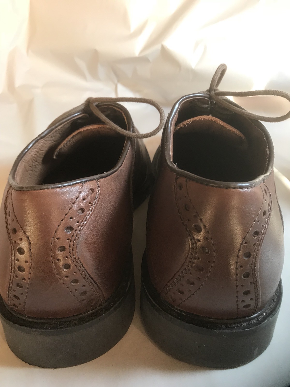 Johnston & Murphy 201258 Men's Shoes Size 9 M Brown Leather Lace Up