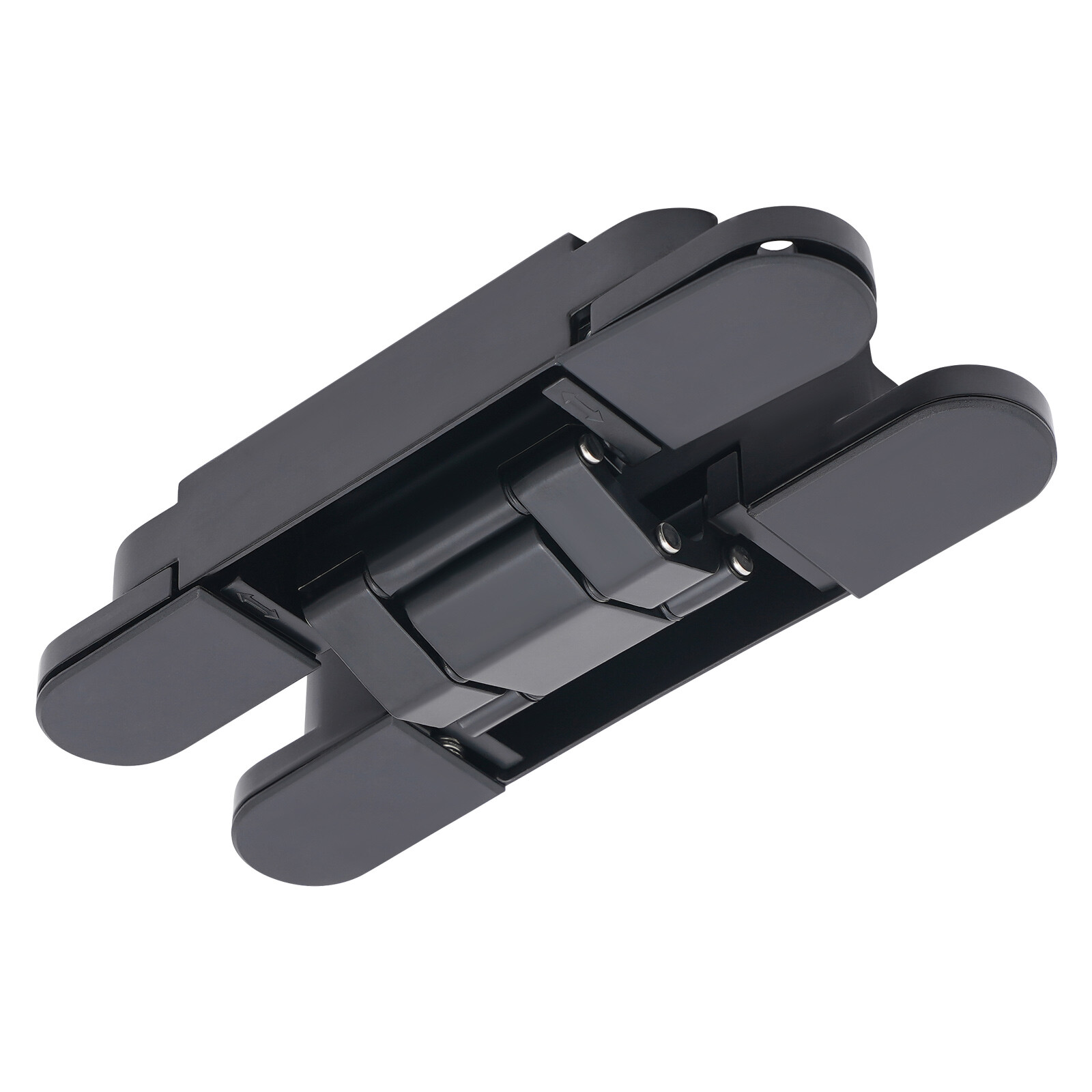 2-Pack 6'' Black Hidden Door Hinges Heavy Duty Zinc Alloy Hinges Concealed Hinge