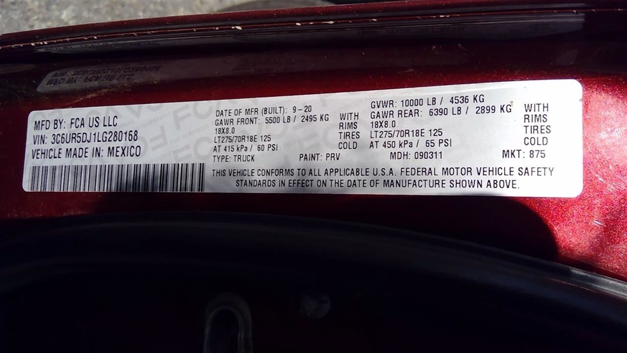 (LOCAL PICKUP ONLY) RAM2500 2020 Air Shutter 2048968