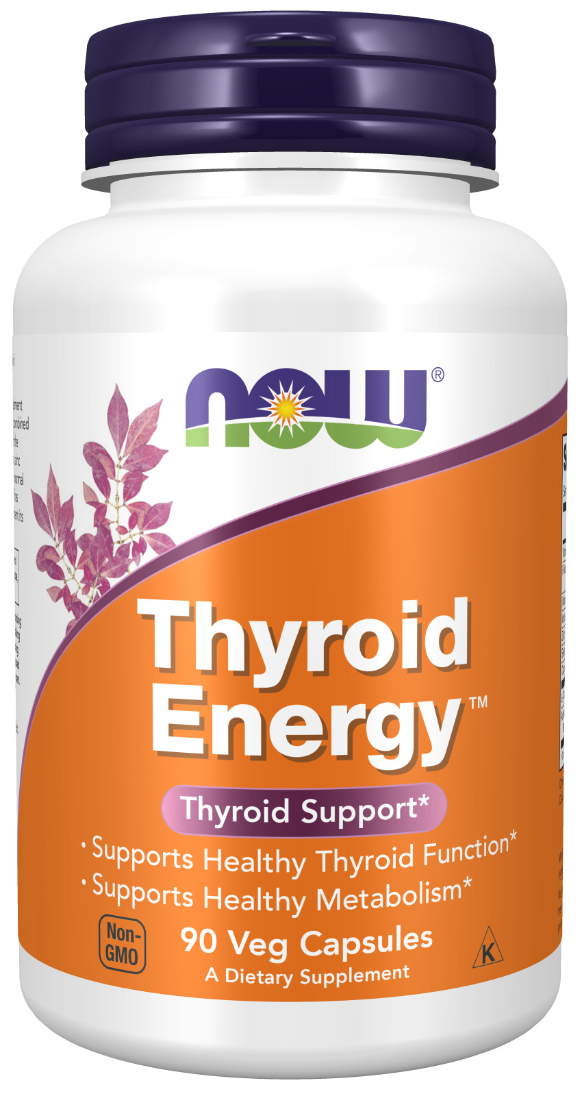 NOW Foods Thyroid Energy 180 Caps Folate B-12 07/2027EXP