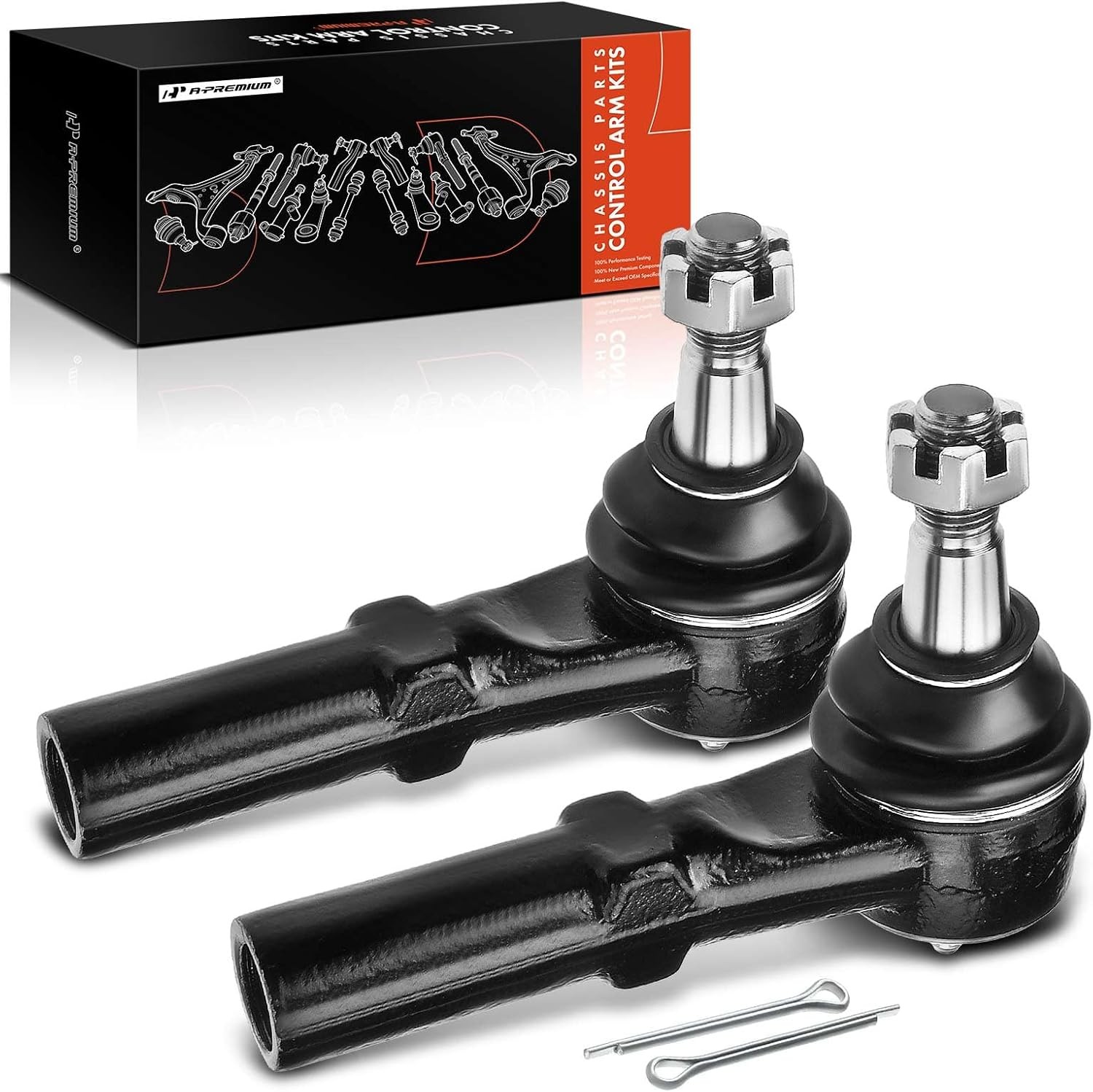 2 x Front Outer Tie Rod Ends, Compatible with Dodge Ram 1500 2002-2008, Ram