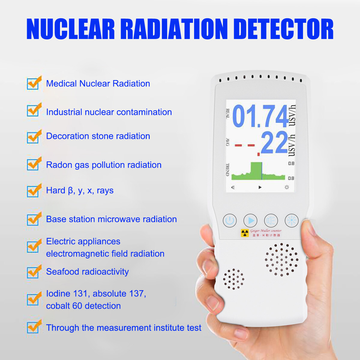 Digital LCD Geiger Counter Nuclear Radiation Detector β γ X-Ray Test Meter Tool!
