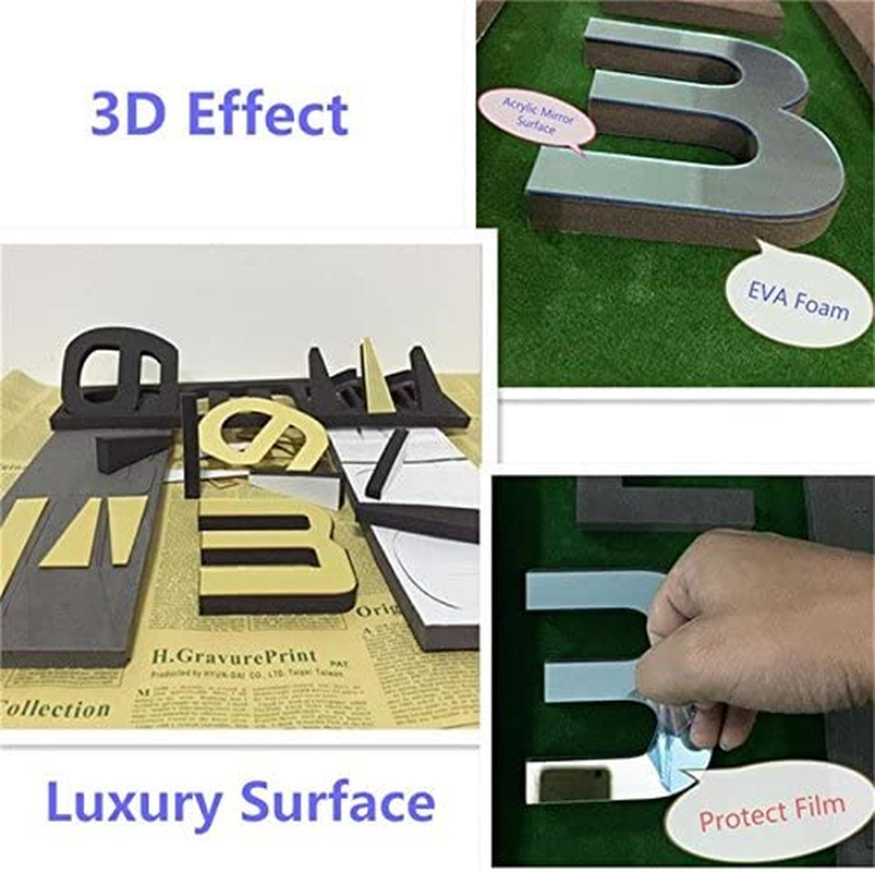 3D DIY Wall Clock Creative Design Mirror Surface Wall Decorative Sticker Watches