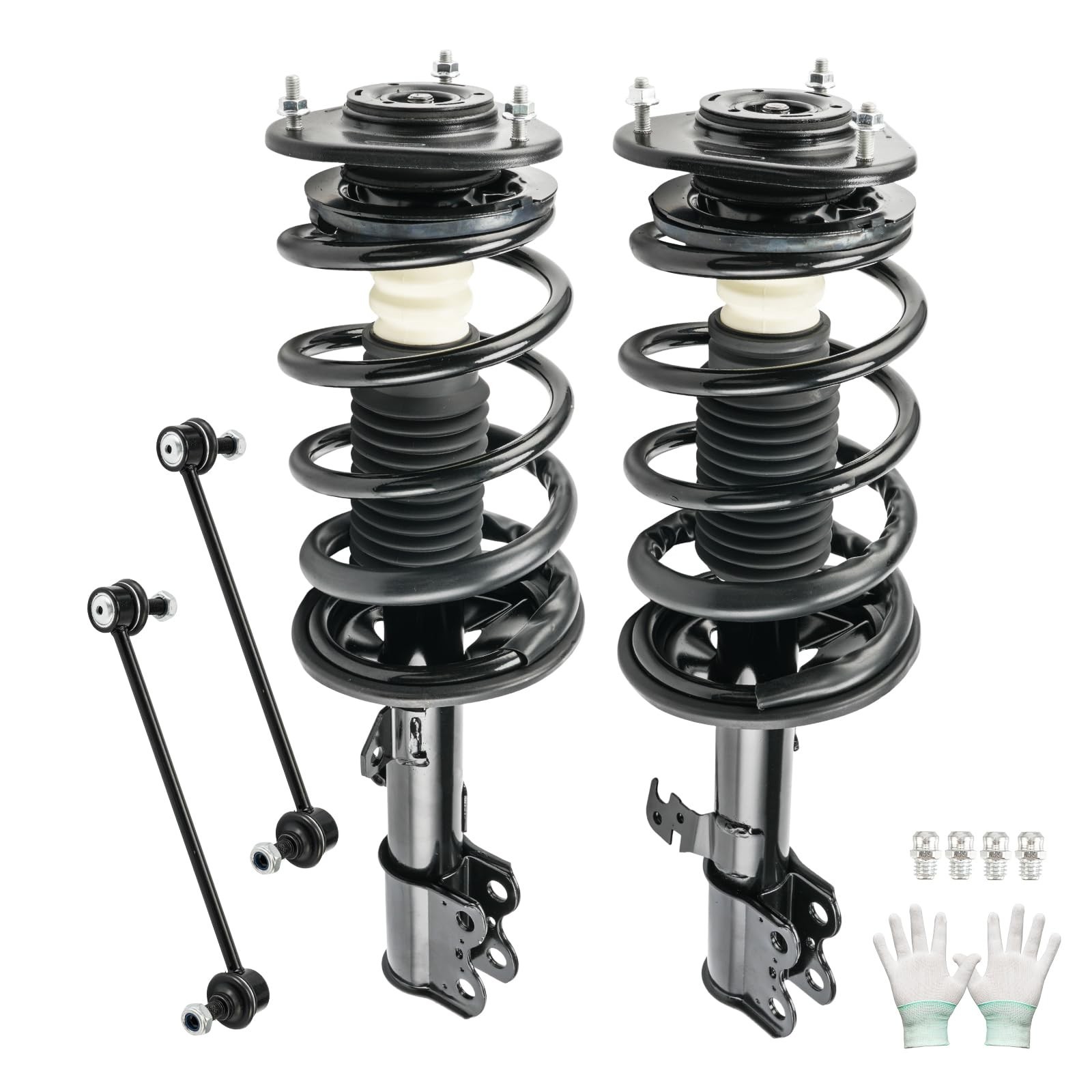 KAX Front Complete Strut & Coil Spring Assembly Sway Bar Stabilizer Link Susp...