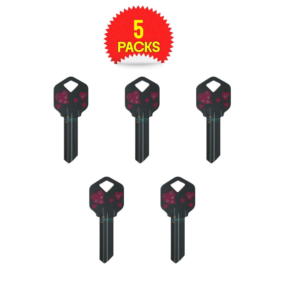 DK-834 KW1 Diva Hearts Key Blank