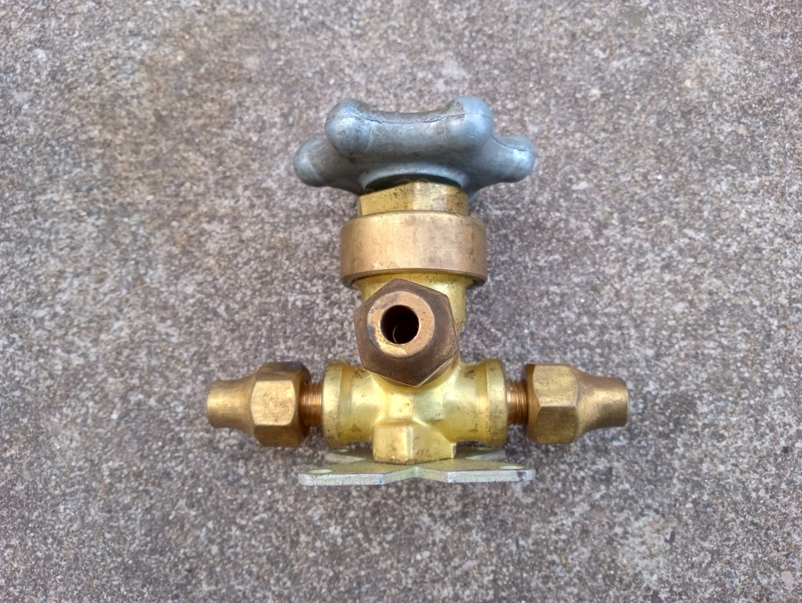 Vintage Kerotest Brass Valve UNUSED Dog Bone Handle 1/8" NOS Boat Hot Rod Fuel