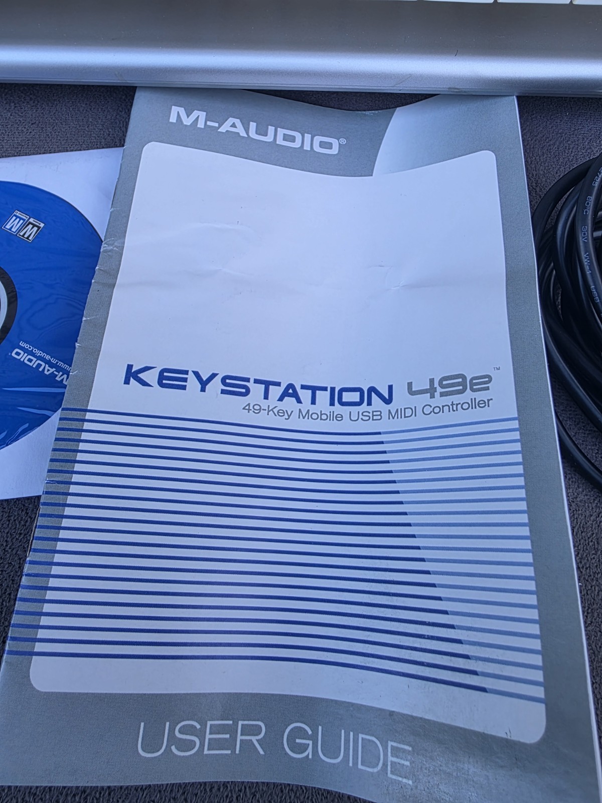 M Audio Key station 49e USB MIDI Keyboard Controller W/ Manual & Cables