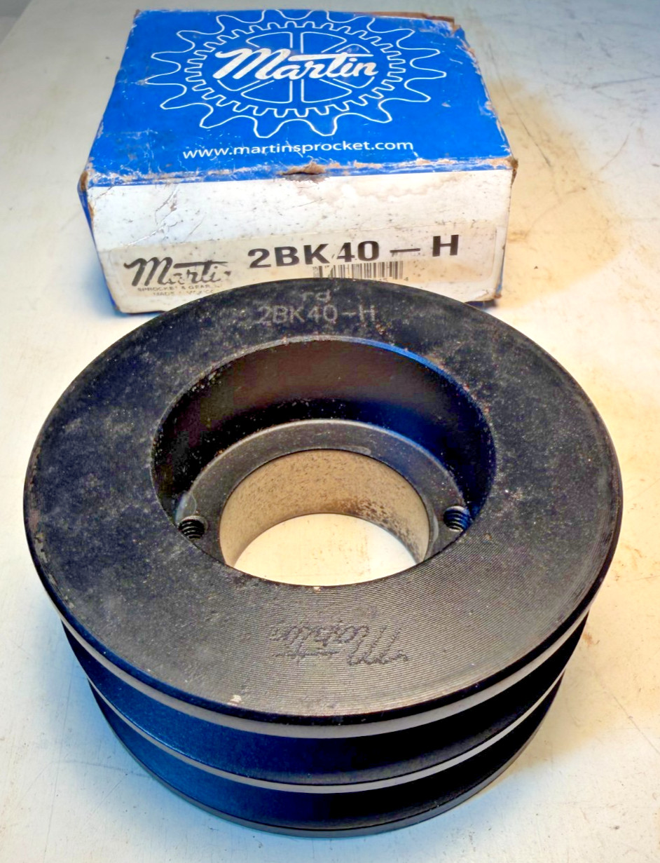 Martin 2BK40-H V-Belt pulley, 2 groove, New, FREE SHIPPING