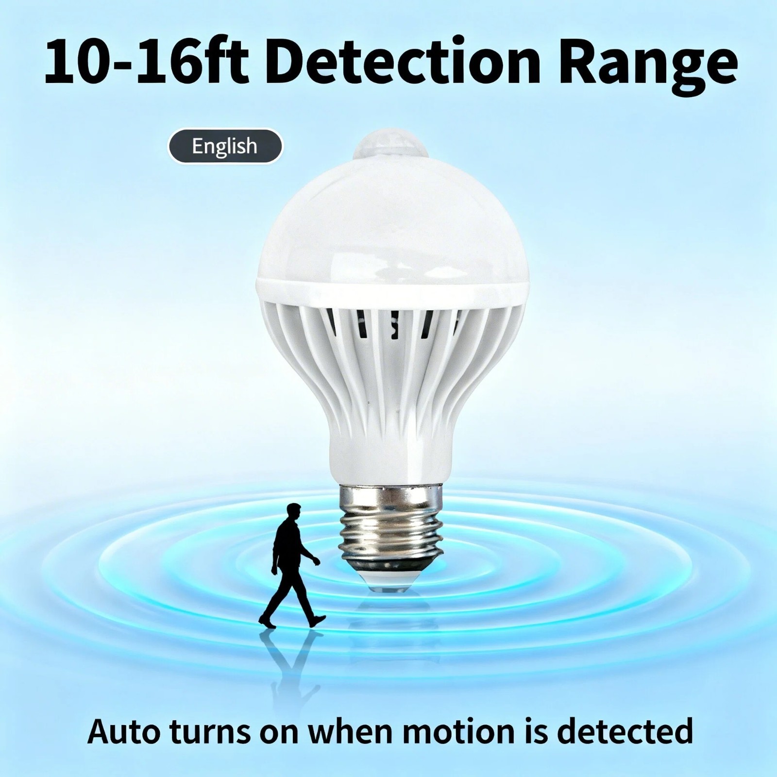 4-Pack to Dawn E26 PIR Motion Sensor Lamp 9W LED Bulb Light Infrared Motion